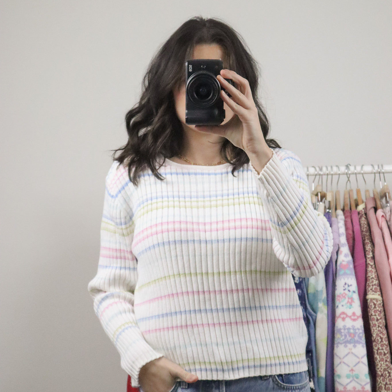 Vintage x Cotton Striped Long-Sleeve Knit (M/L)
