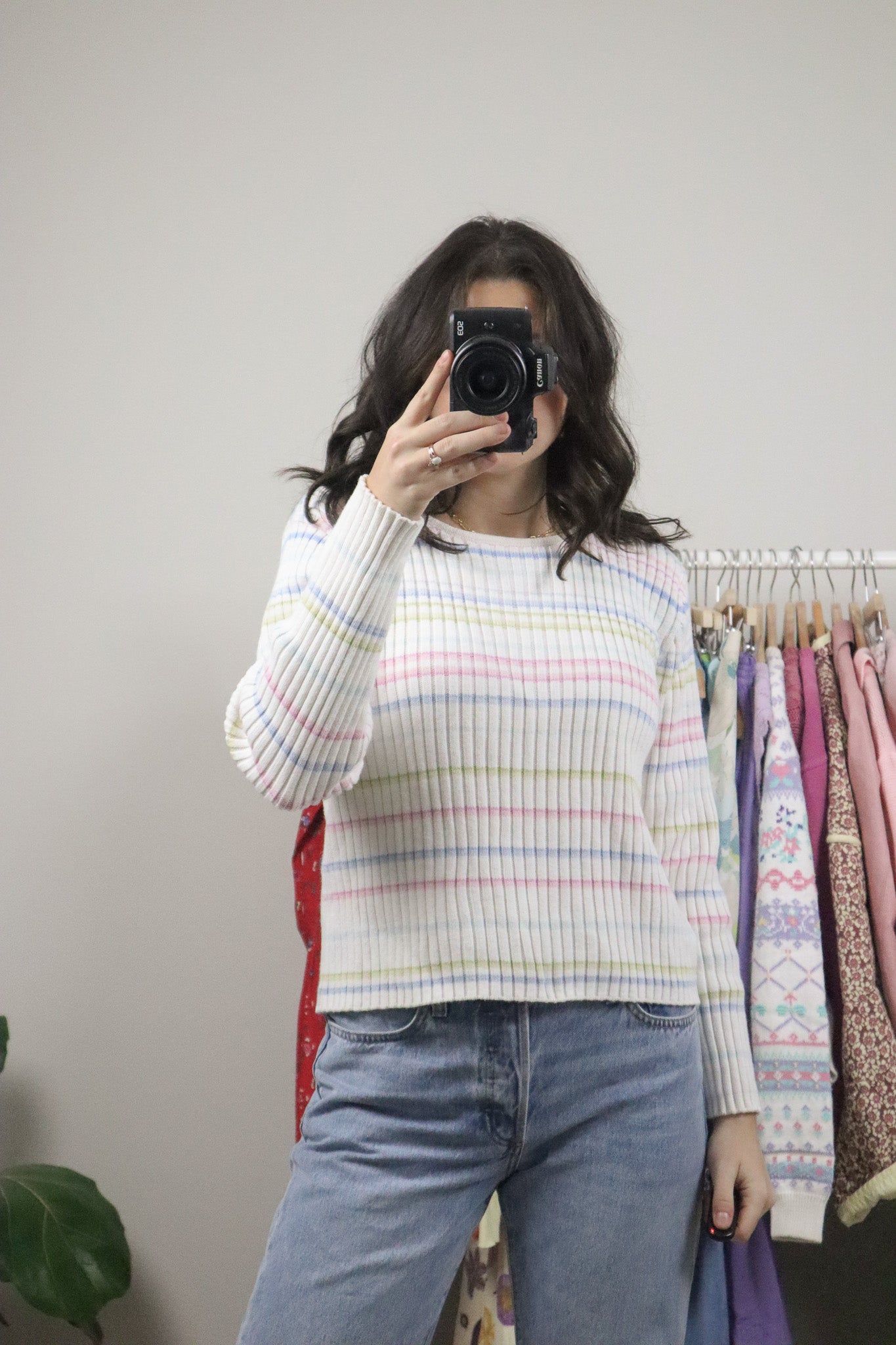 Vintage x Cotton Striped Long-Sleeve Knit (M/L)