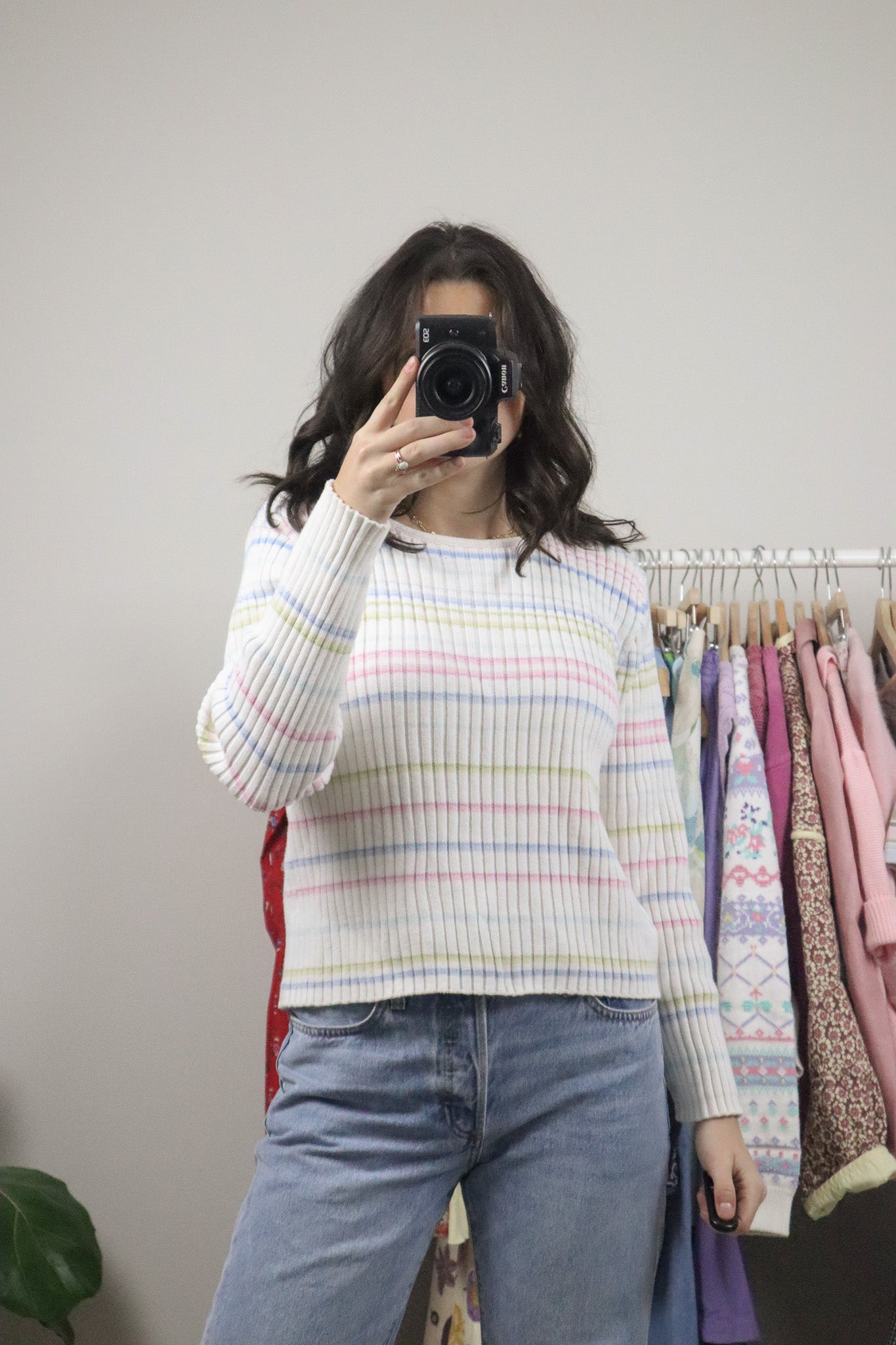 Vintage x Cotton Striped Long-Sleeve Knit (M/L)