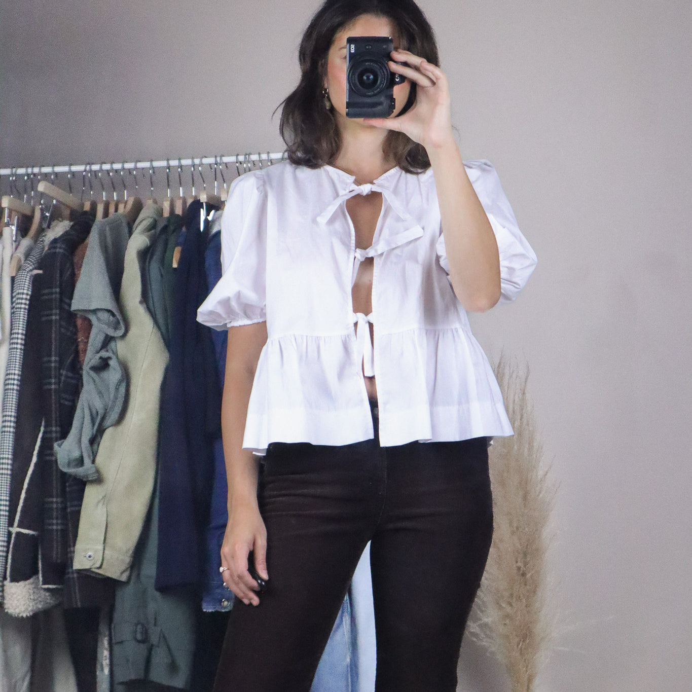Made in USA x Modern x Tie-Blouse (S)