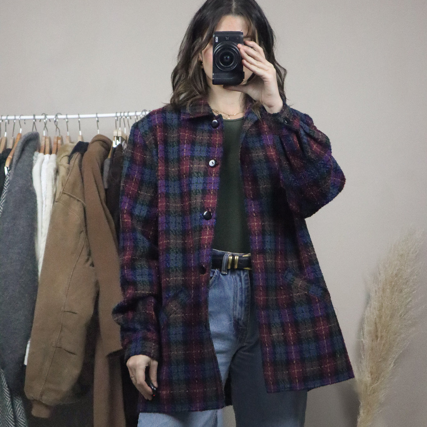 Vintage x Plaid Jacket (8-12)
