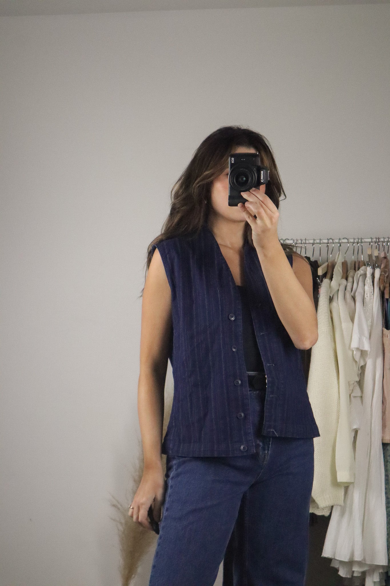 Made in Canada x Vintage x Pinstrip Denim Vest (6/8)