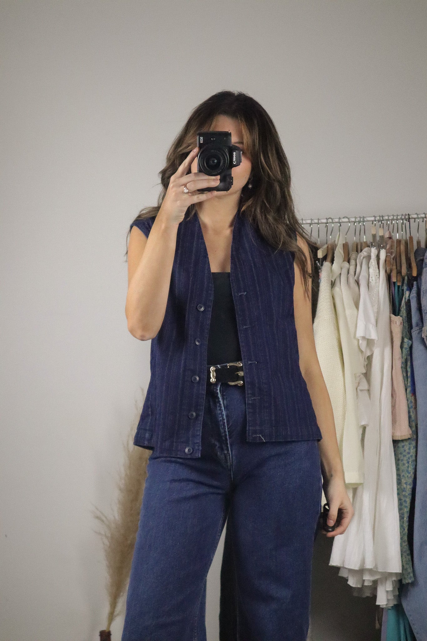 Made in Canada x Vintage x Pinstrip Denim Vest (6/8)