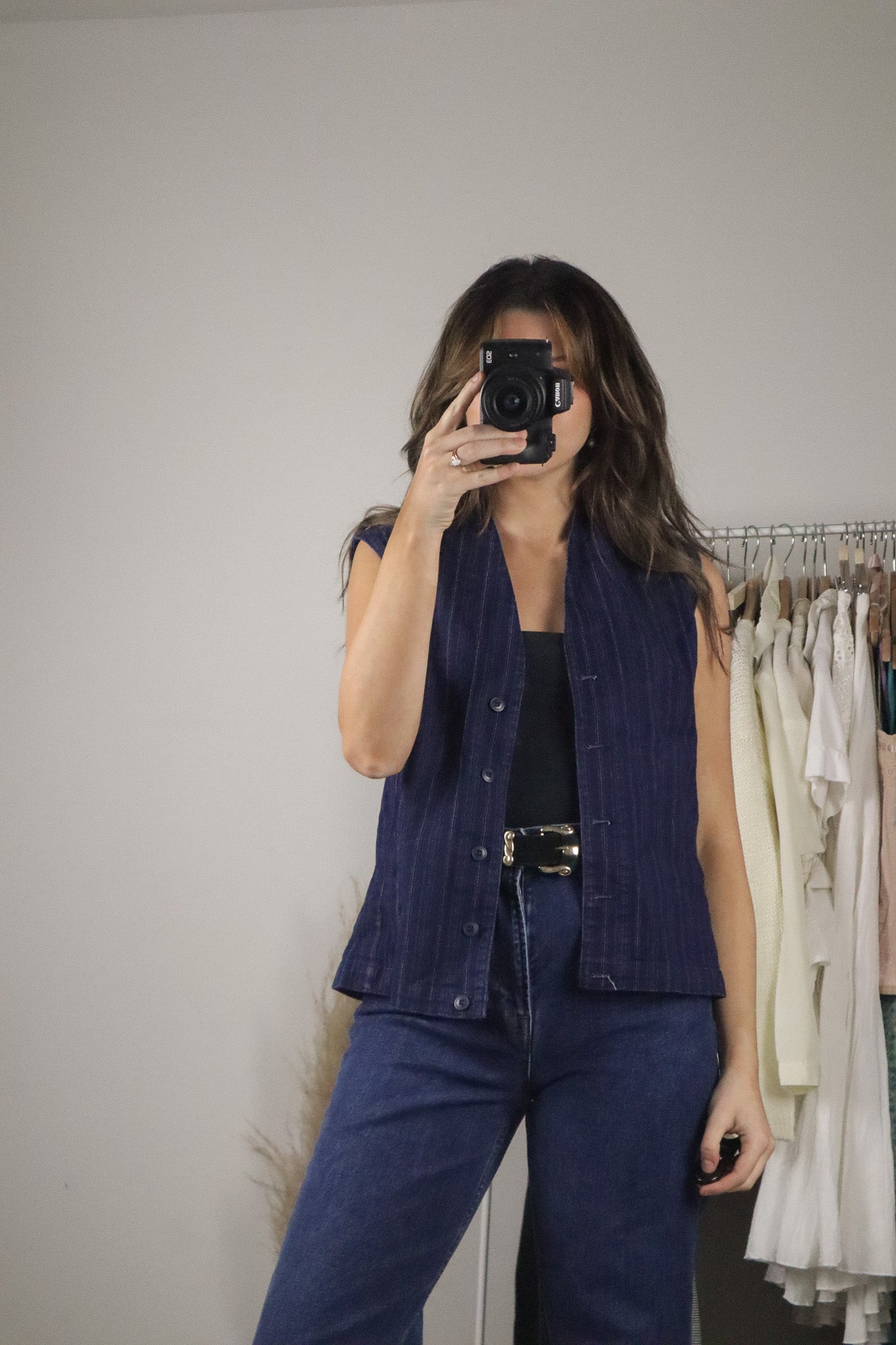 Made in Canada x Vintage x Pinstrip Denim Vest (6/8)