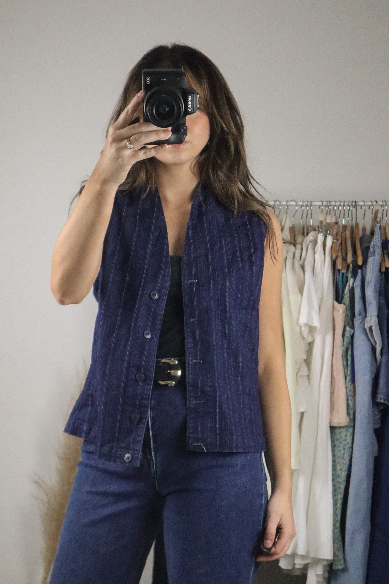 Made in Canada x Vintage x Pinstrip Denim Vest (6/8)