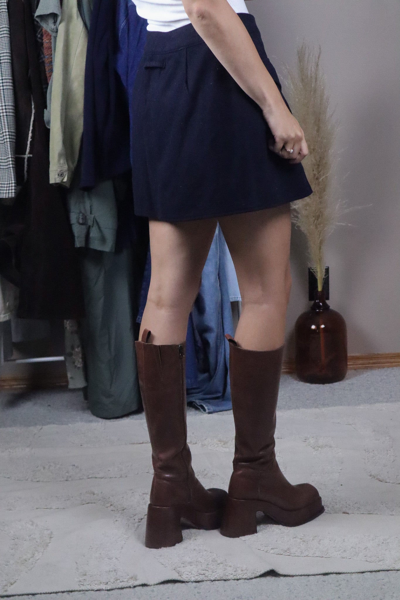 Vintage x Wool Button Skirt (30)