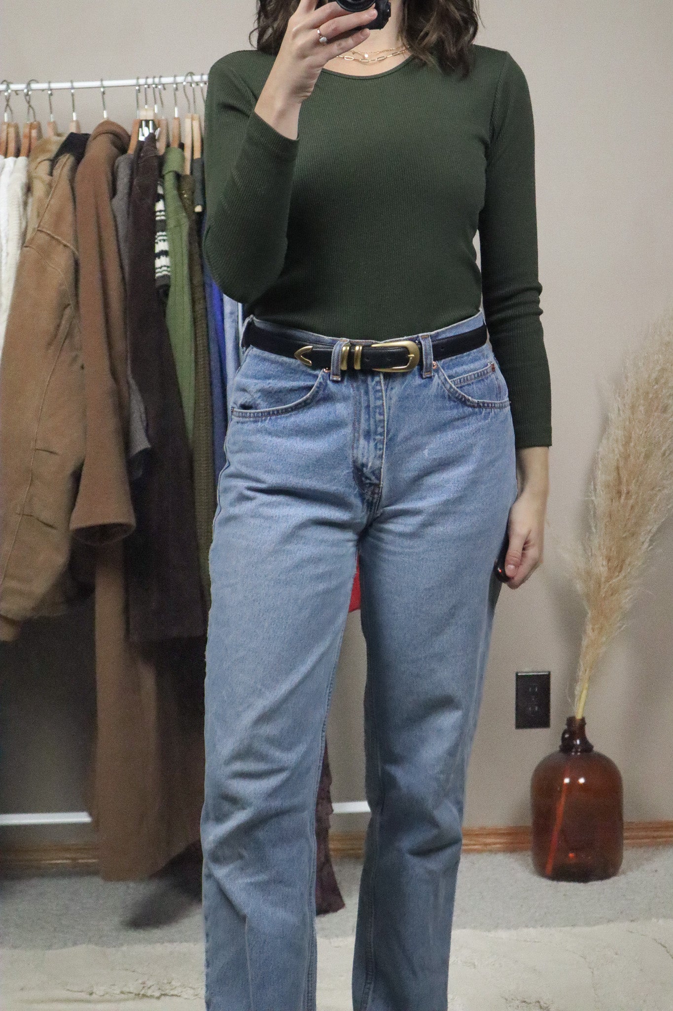 Made in Canada x Vintage x Leather Belt (S)