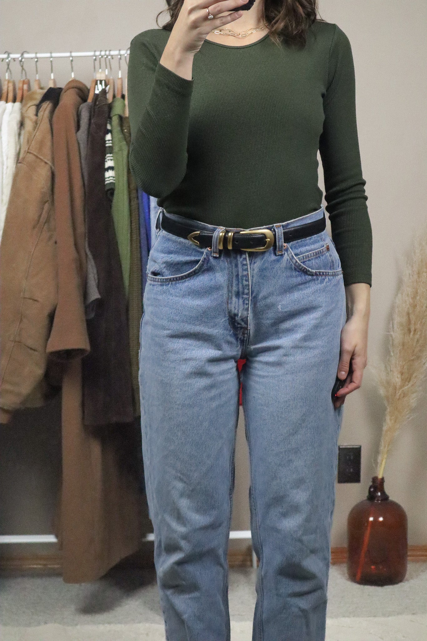 Made in Canada x Vintage x Leather Belt (S)