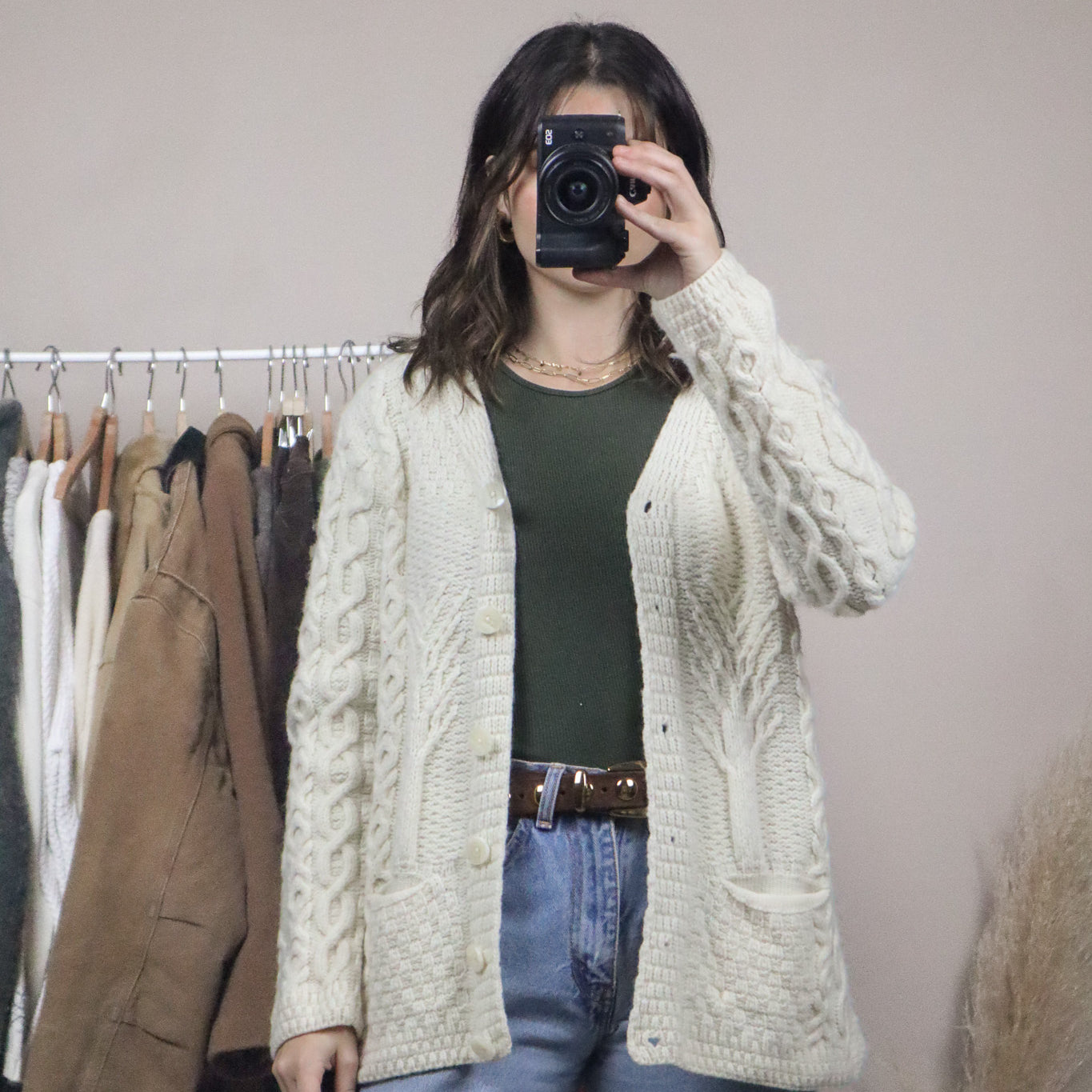 Made in Ireland x Vintage x Marino Wool Cardigan (S)