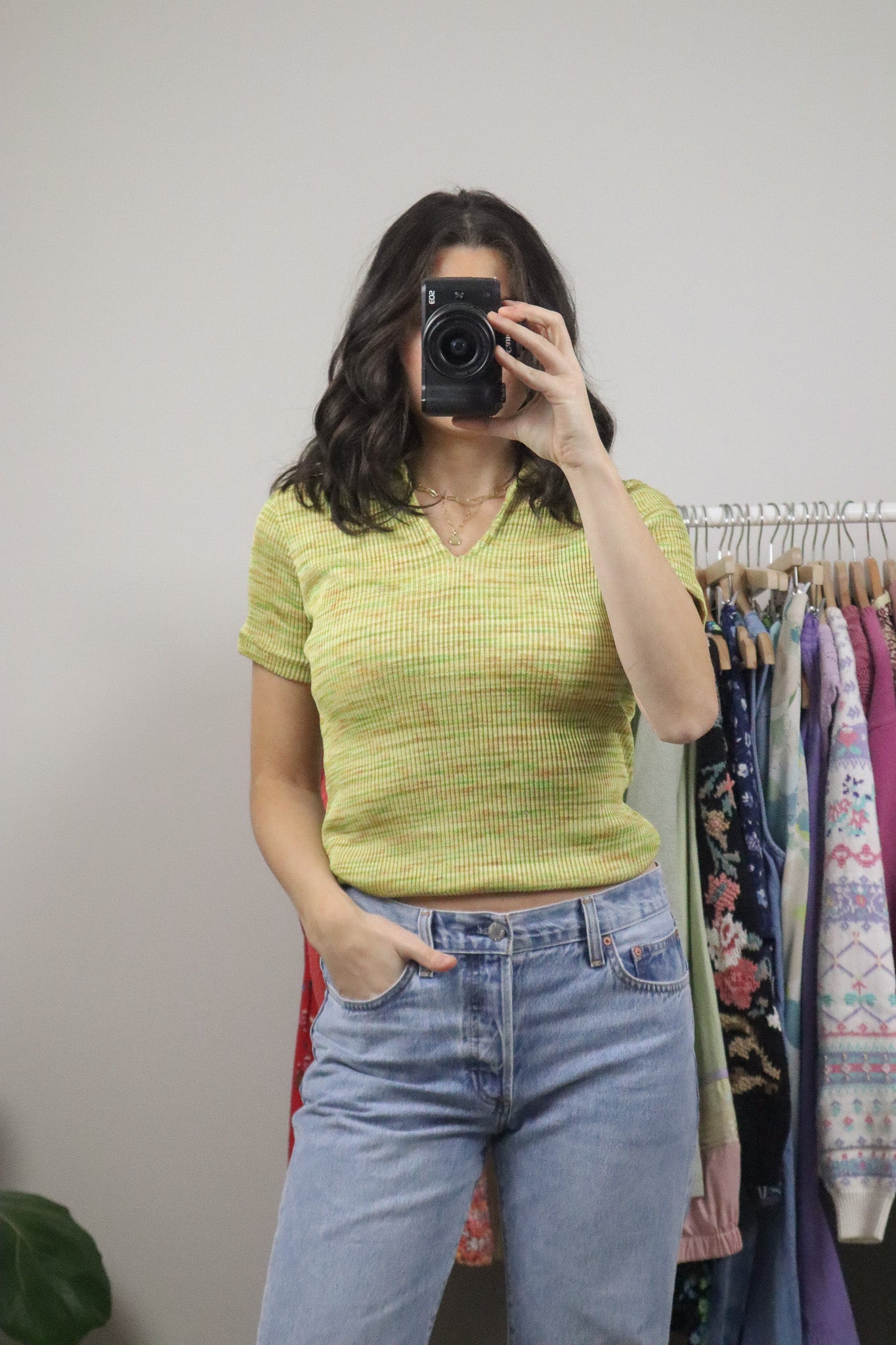 Vintage x Collared Knit Top (S)