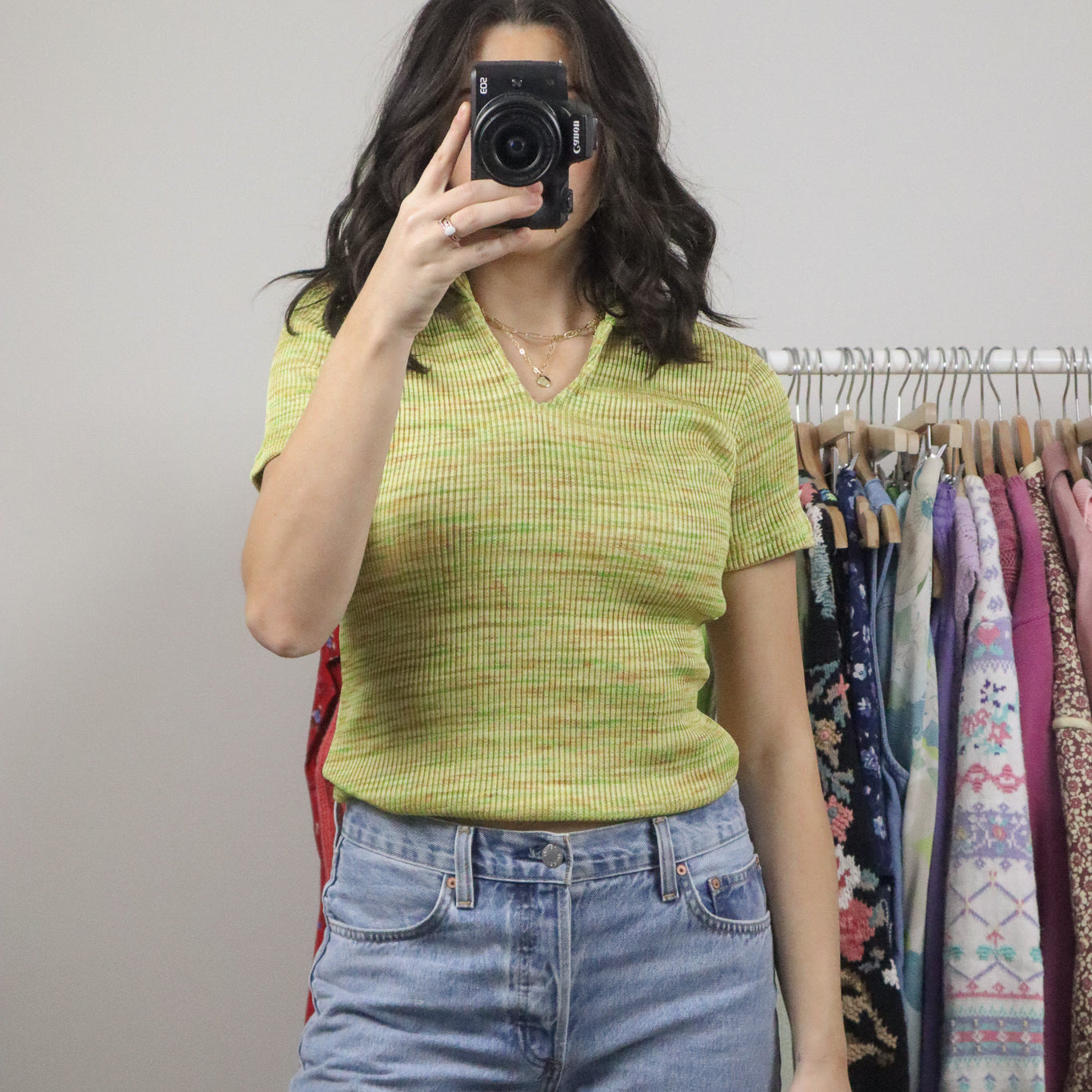 Vintage x Collared Knit Top (S)