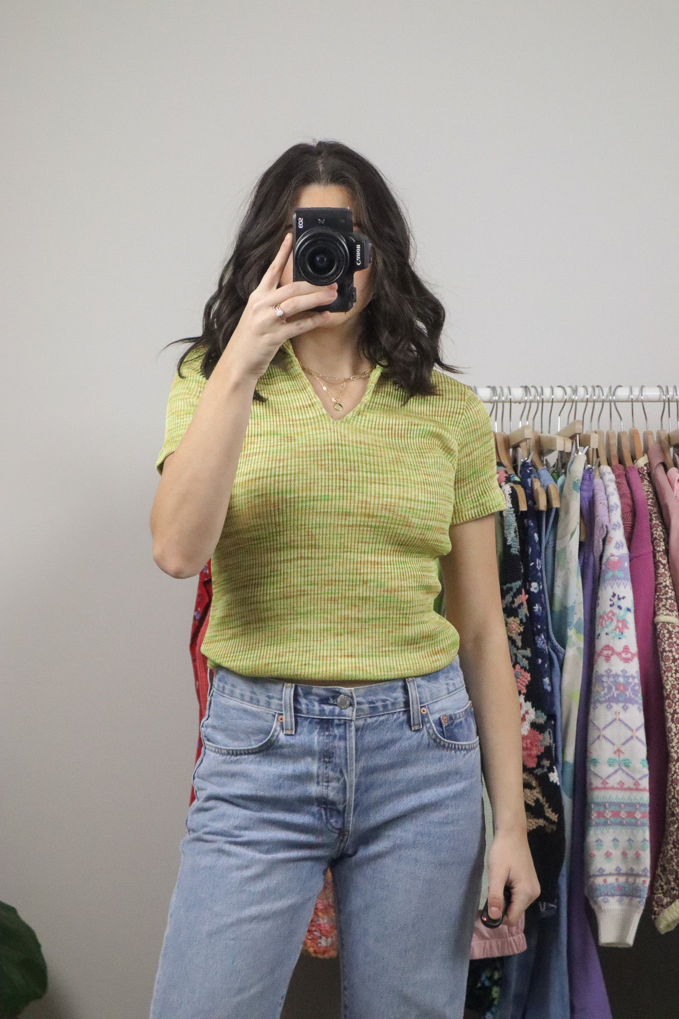 Vintage x Collared Knit Top (S)