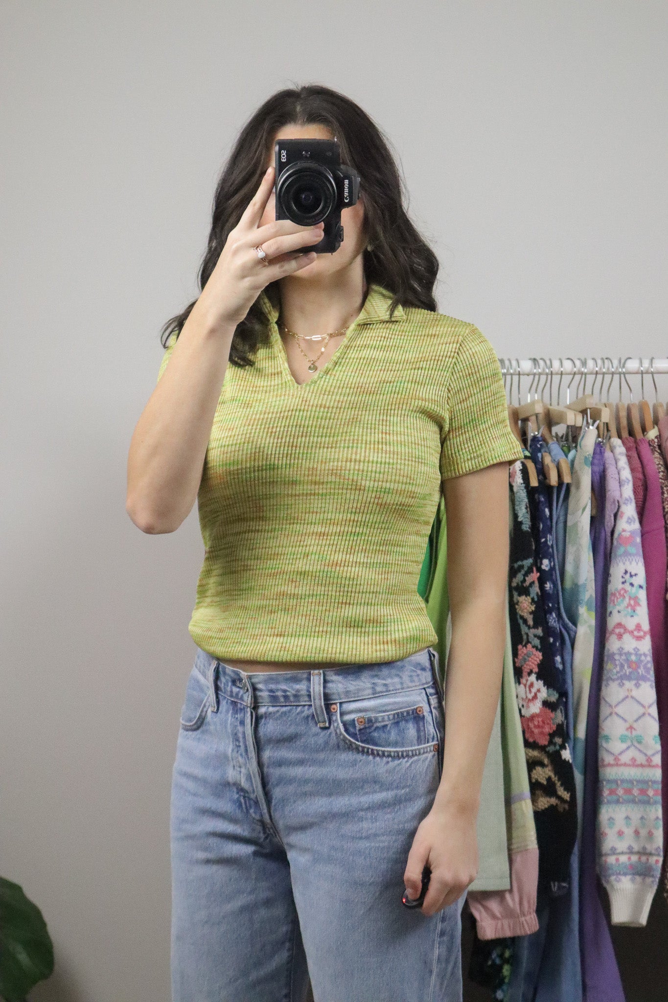 Vintage x Collared Knit Top (S)