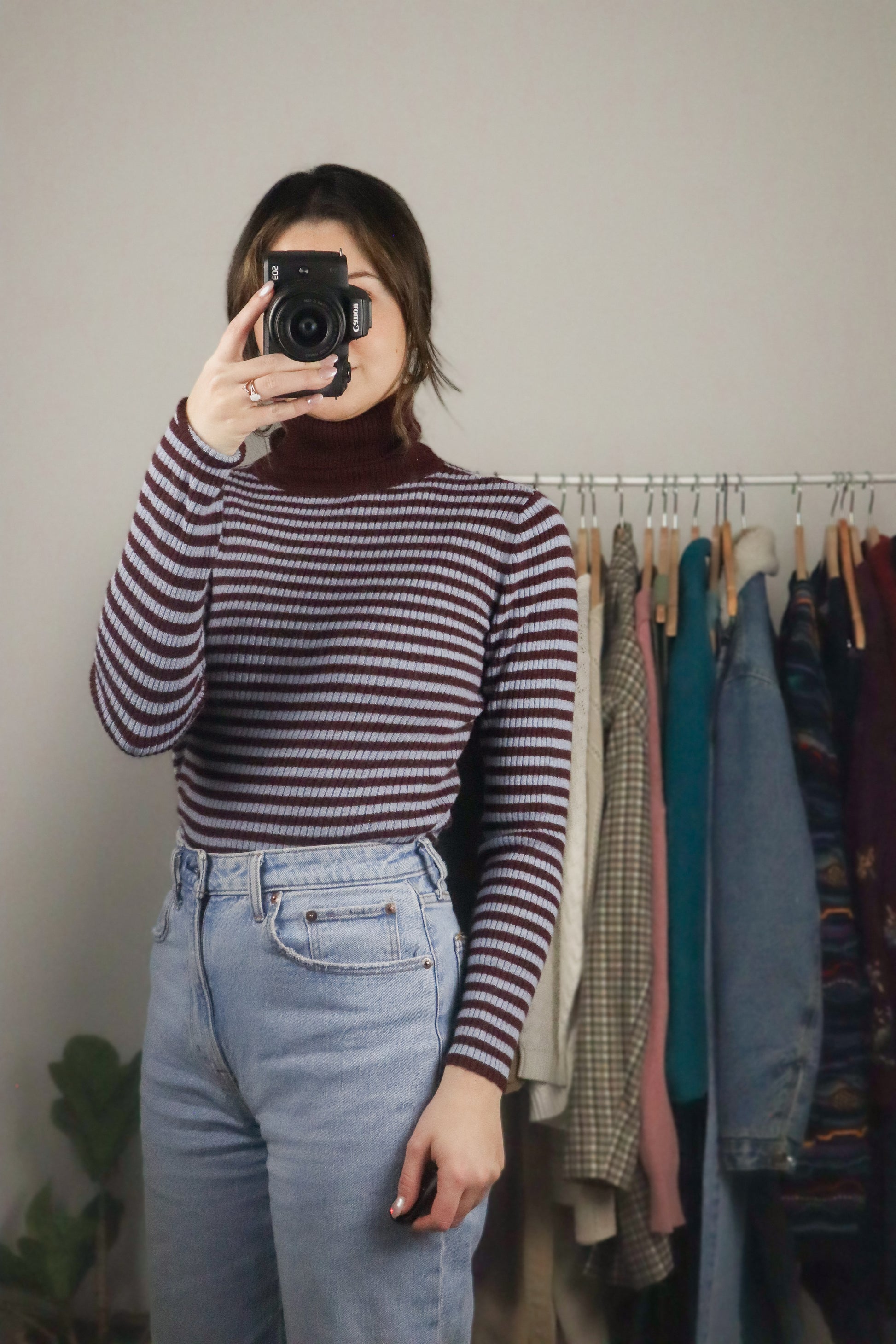 Vintage Gap x Striped Marino Wool Turtleneck (S)