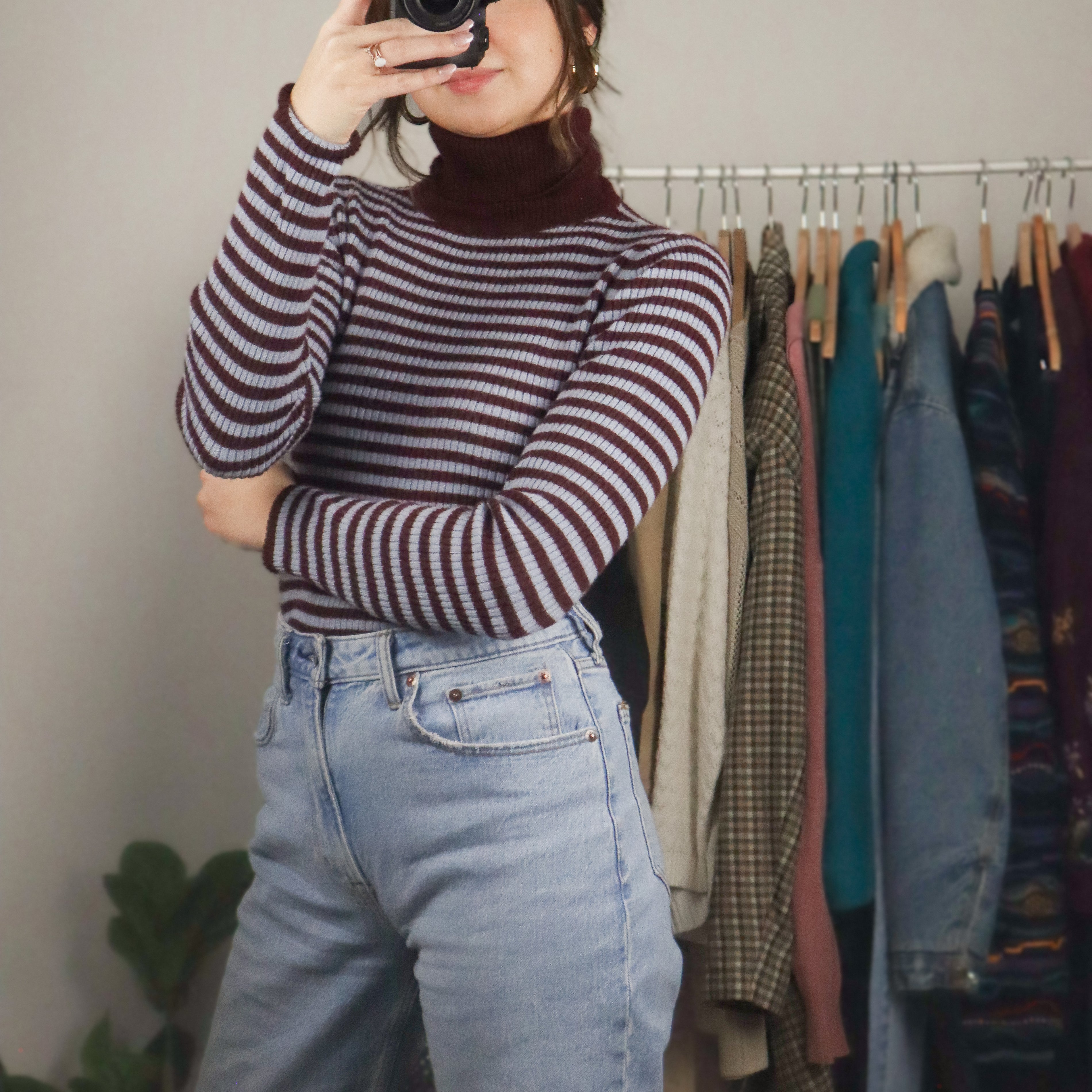 Vintage Gap x Striped Marino Wool Turtleneck (S)