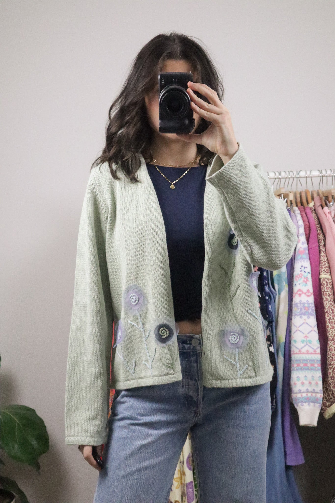 Vintage x Knit Embroidered Cardigan (M)