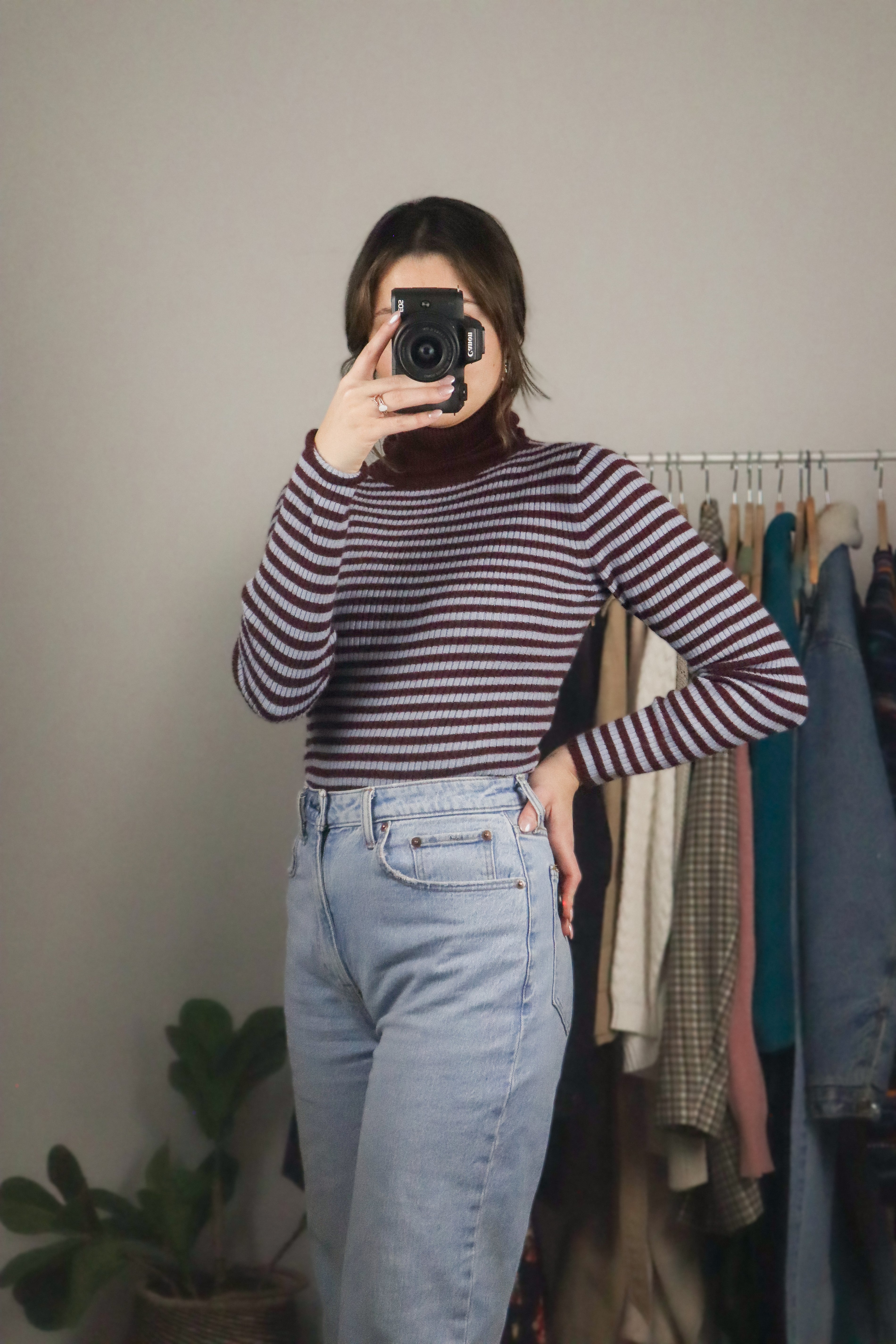 Vintage Gap x Striped Marino Wool Turtleneck (S)