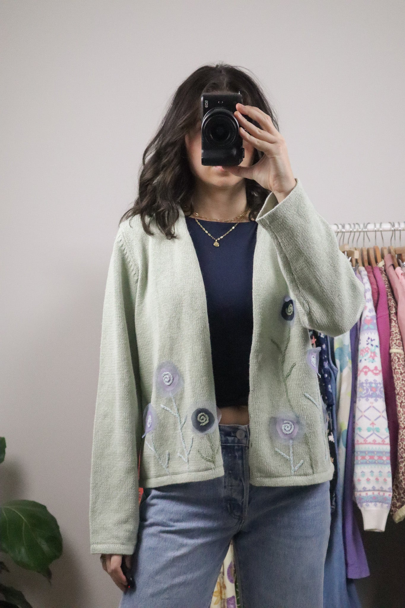 Vintage x Knit Embroidered Cardigan (M)
