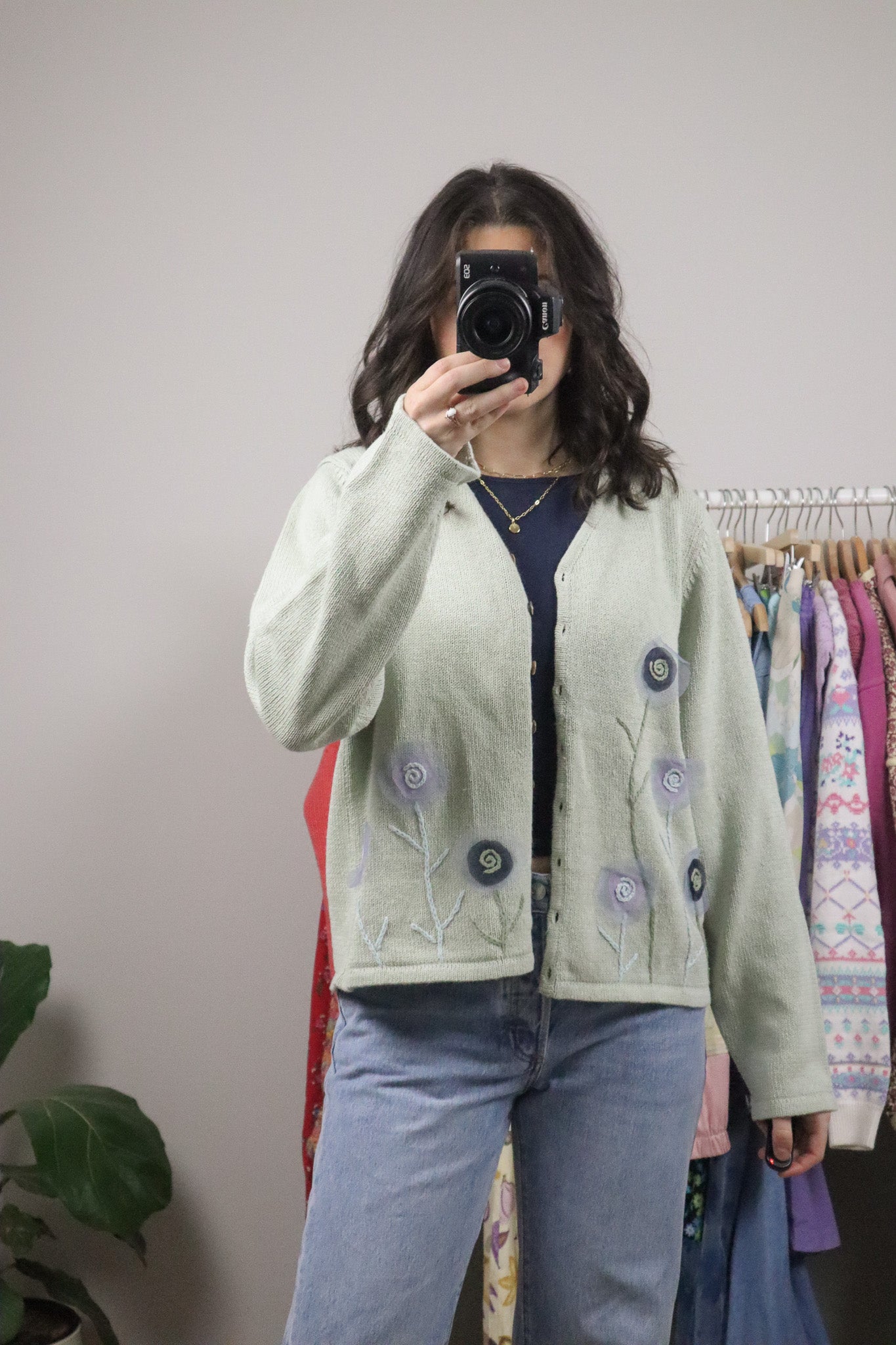 Vintage x Knit Embroidered Cardigan (M)