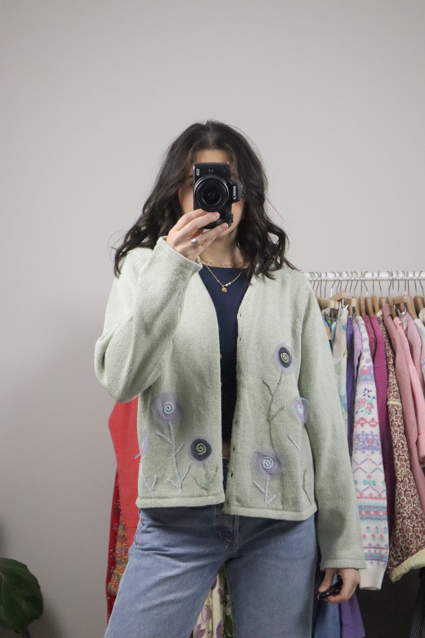 Vintage x Knit Embroidered Cardigan (M)