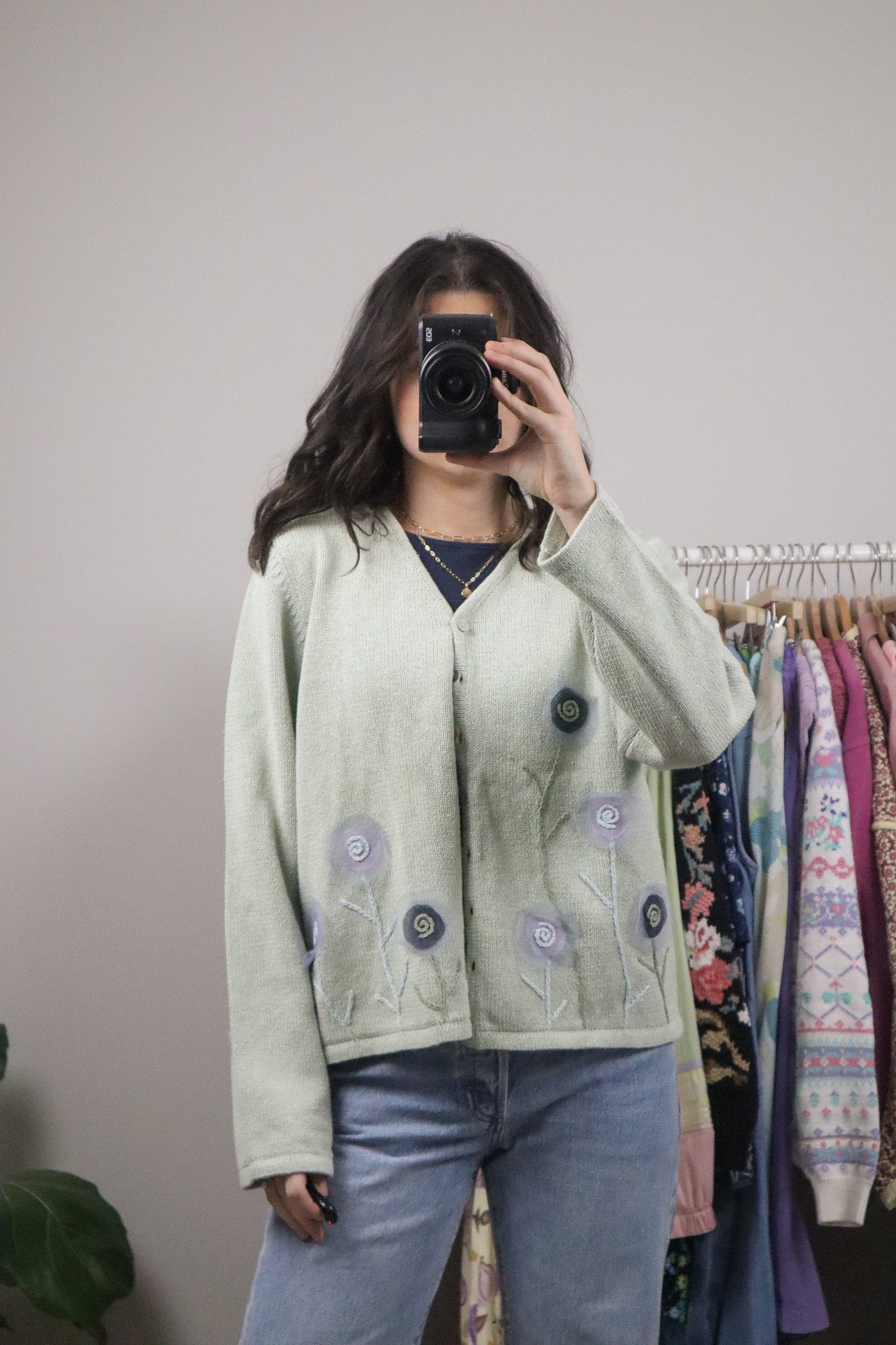 Vintage x Knit Embroidered Cardigan (M)