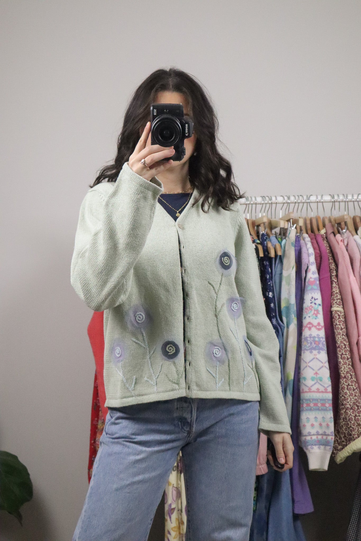 Vintage x Knit Embroidered Cardigan (M)