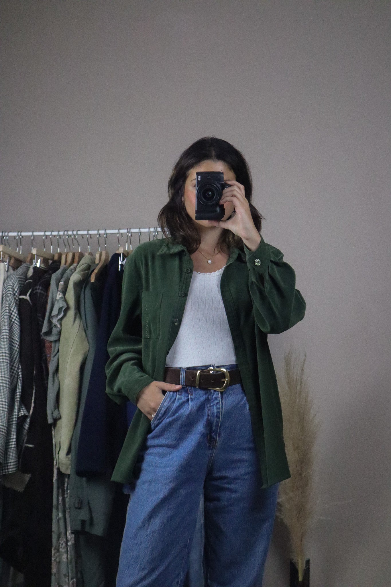 Vintage x Suede Like Long-Sleeve (M)