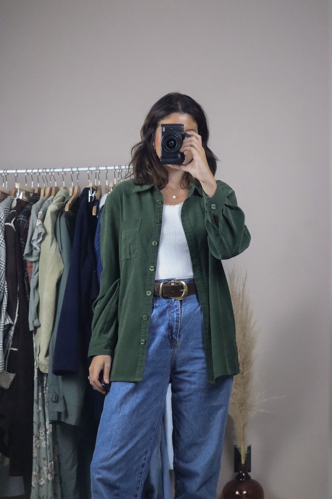 Vintage x Suede Like Long-Sleeve (M)