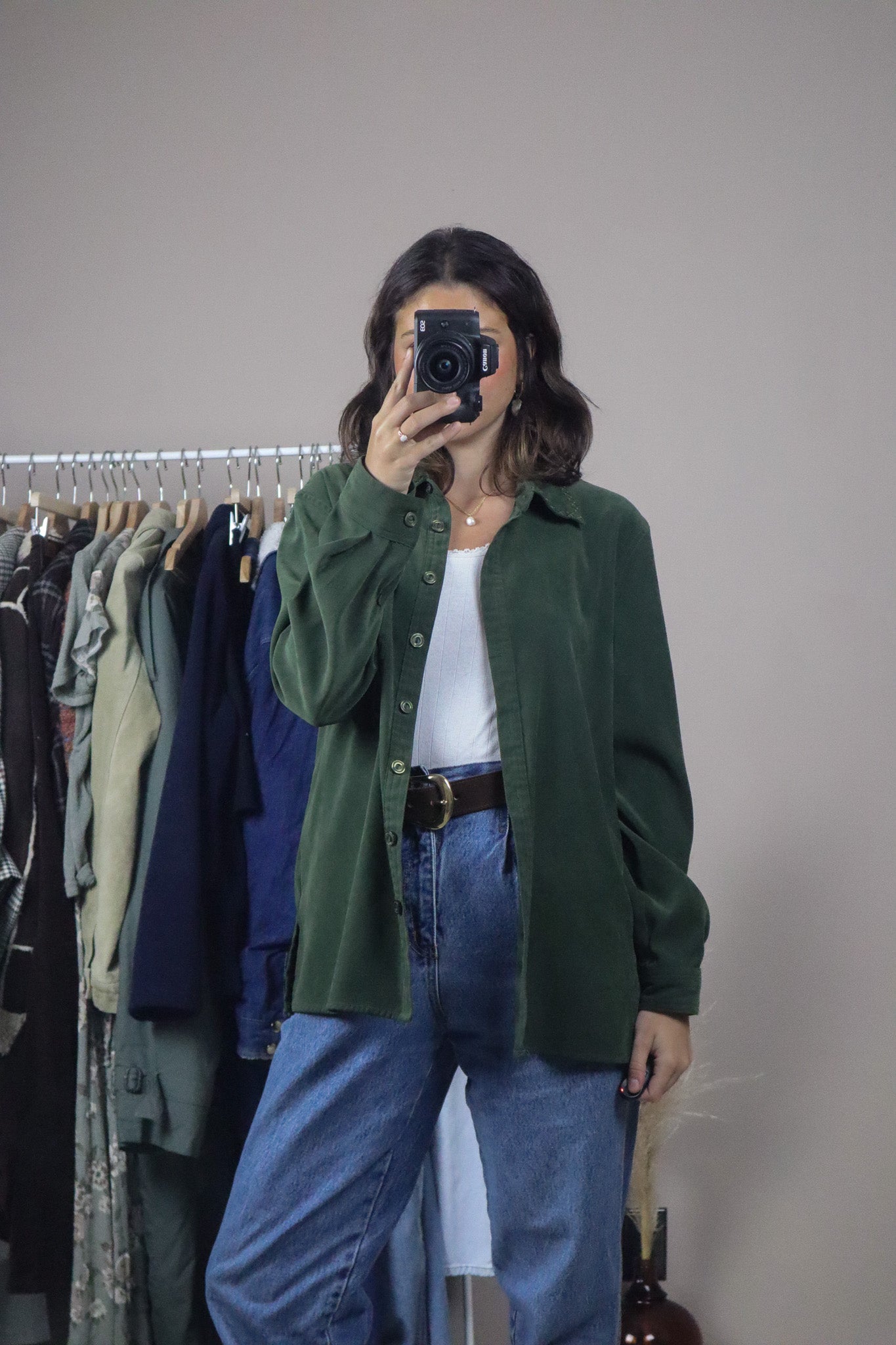 Vintage x Suede Like Long-Sleeve (M)