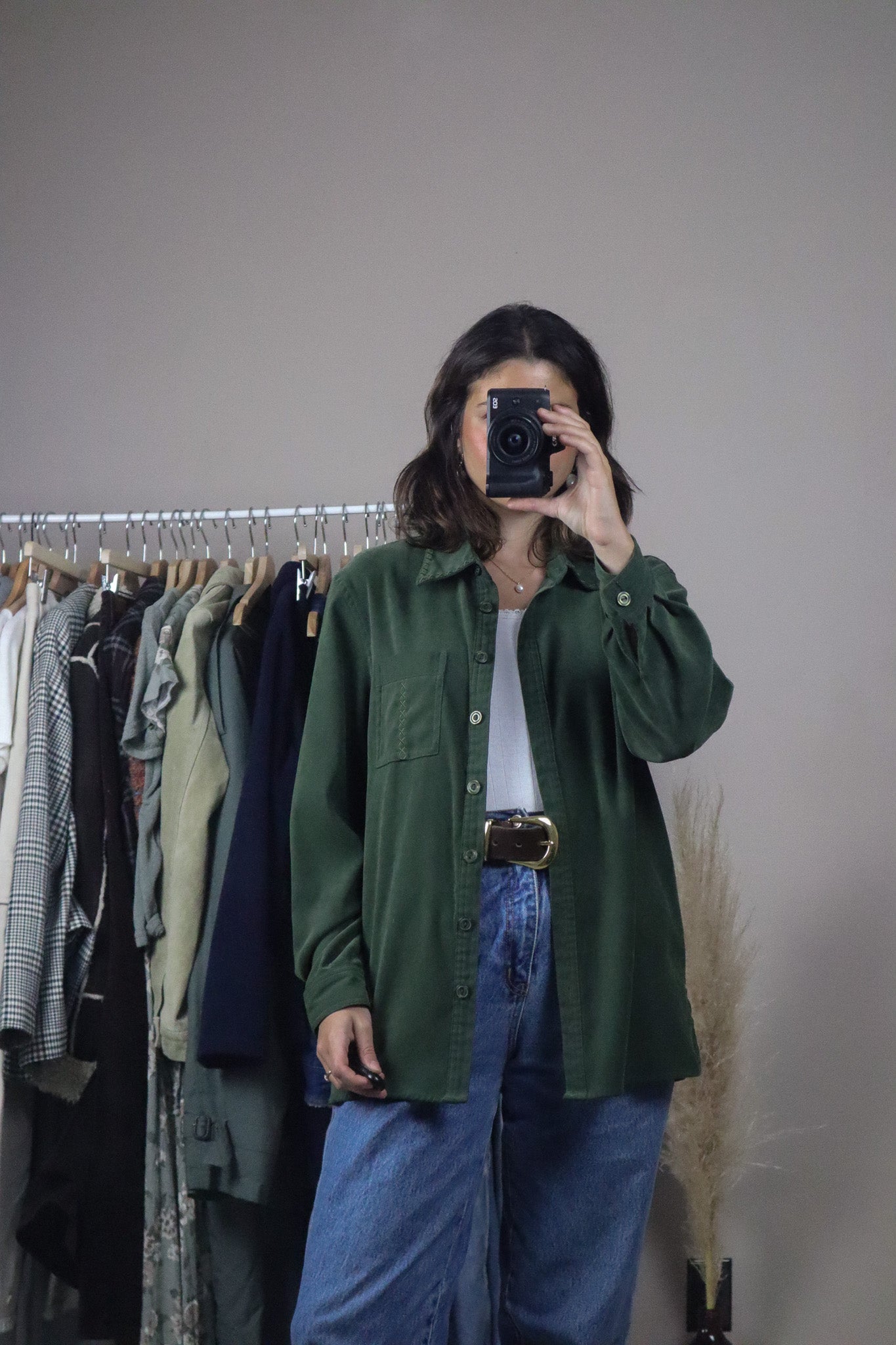 Vintage x Suede Like Long-Sleeve (M)