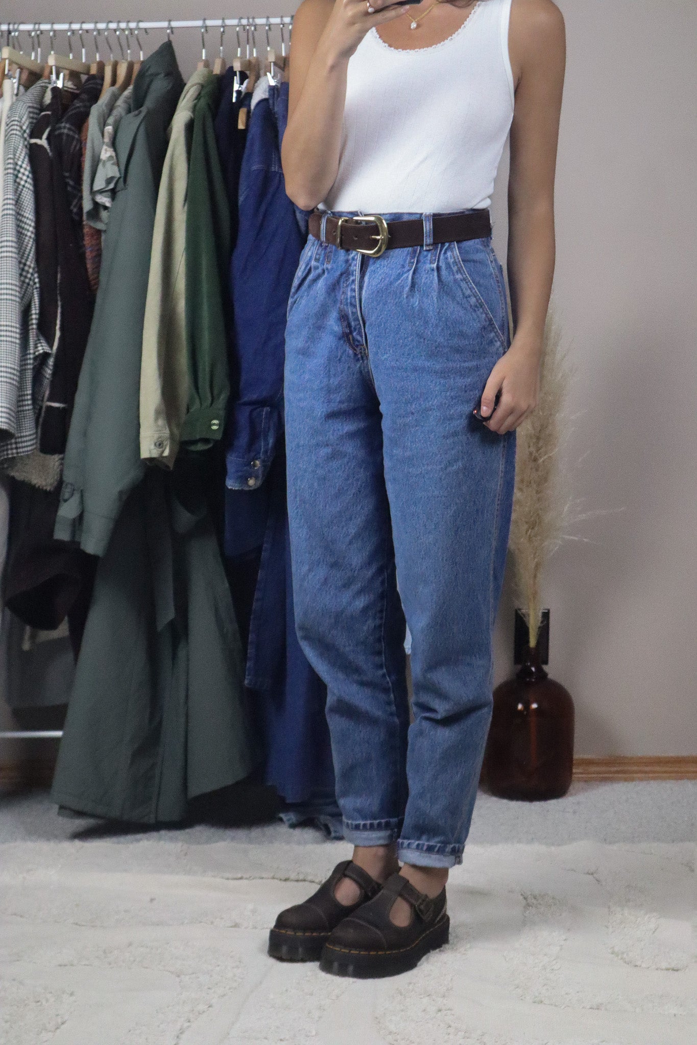 Vintage x Pleated Jeans (4)