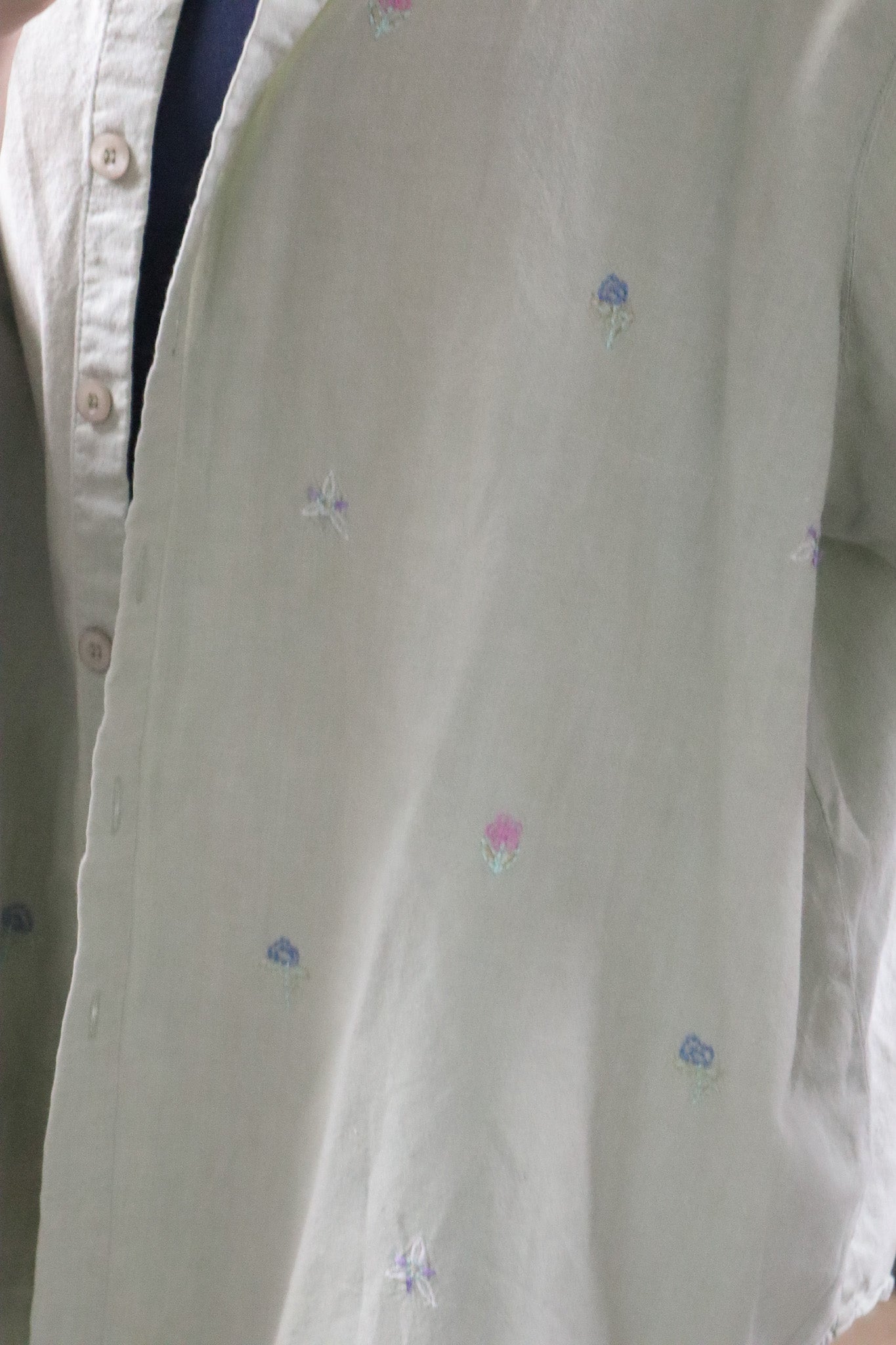 Vintage x Embroidered Cotton Button Down (XL/XXL)