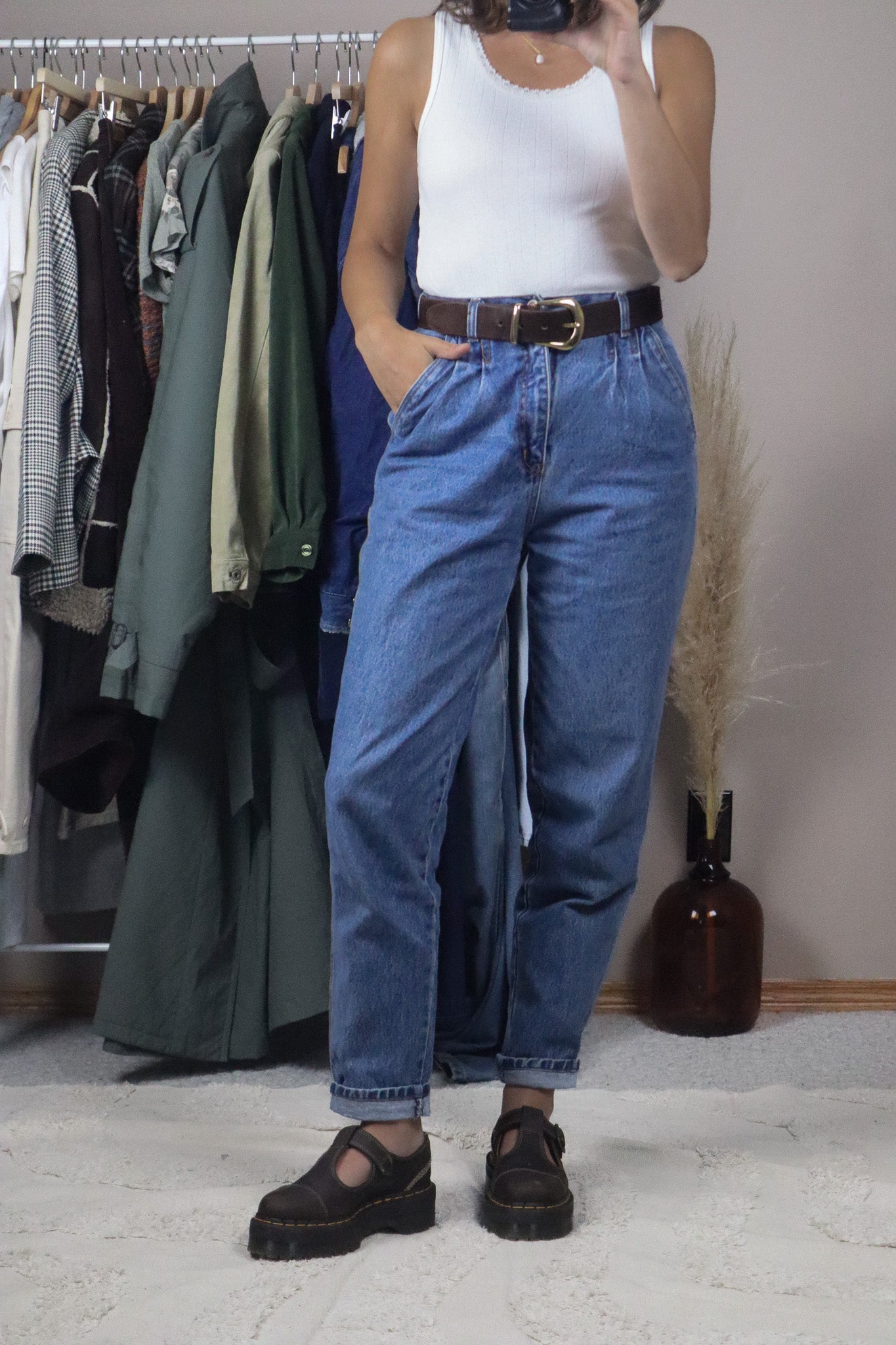 Vintage x Pleated Jeans (4)