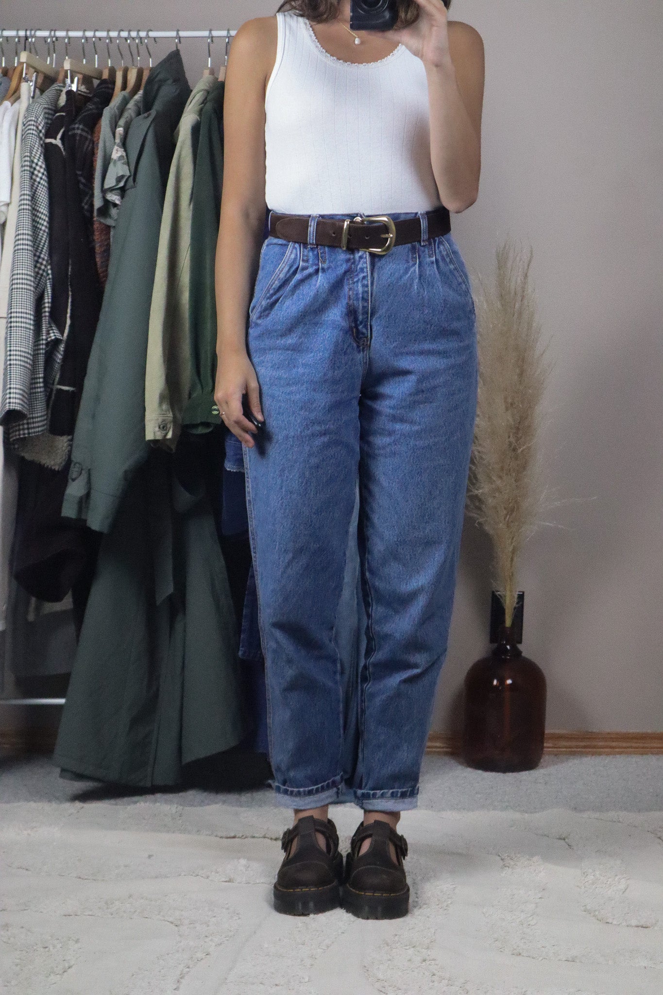Vintage x Pleated Jeans (4)