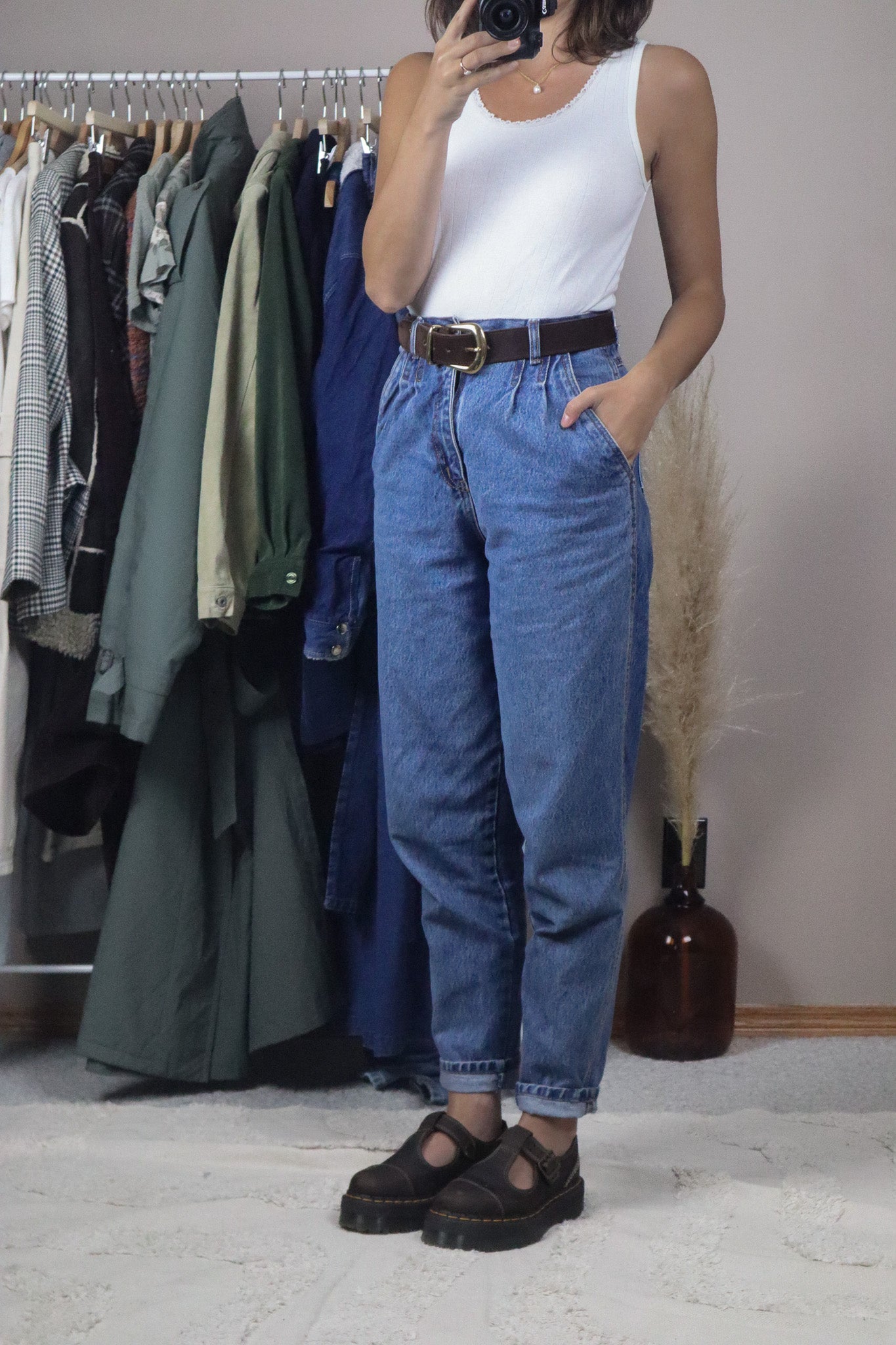 Vintage x Pleated Jeans (4)