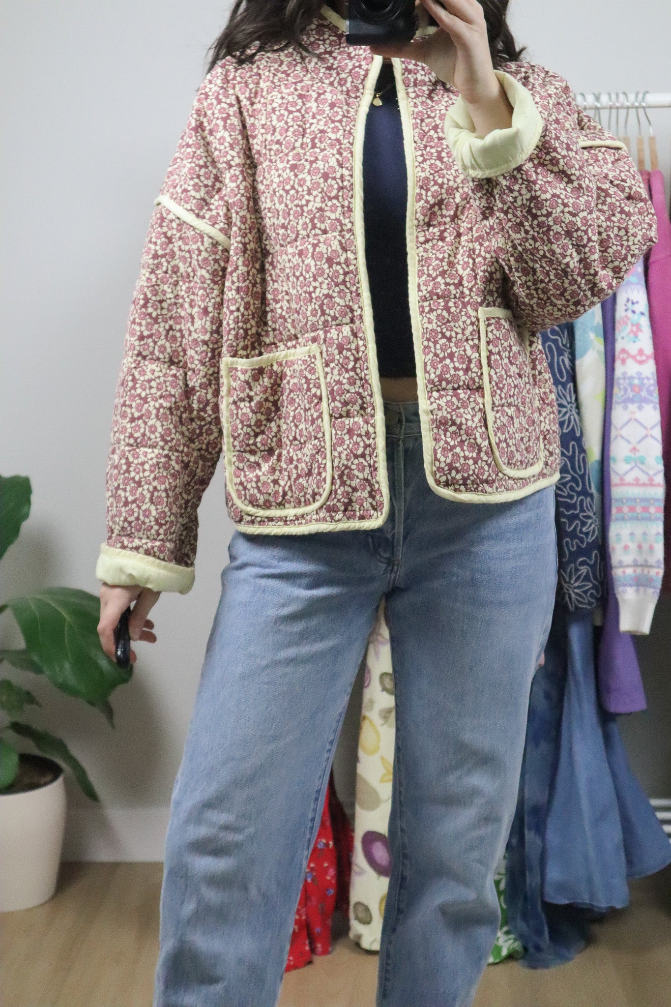Free People x Deadstock x Floral Quilted Jacket (XS-M)