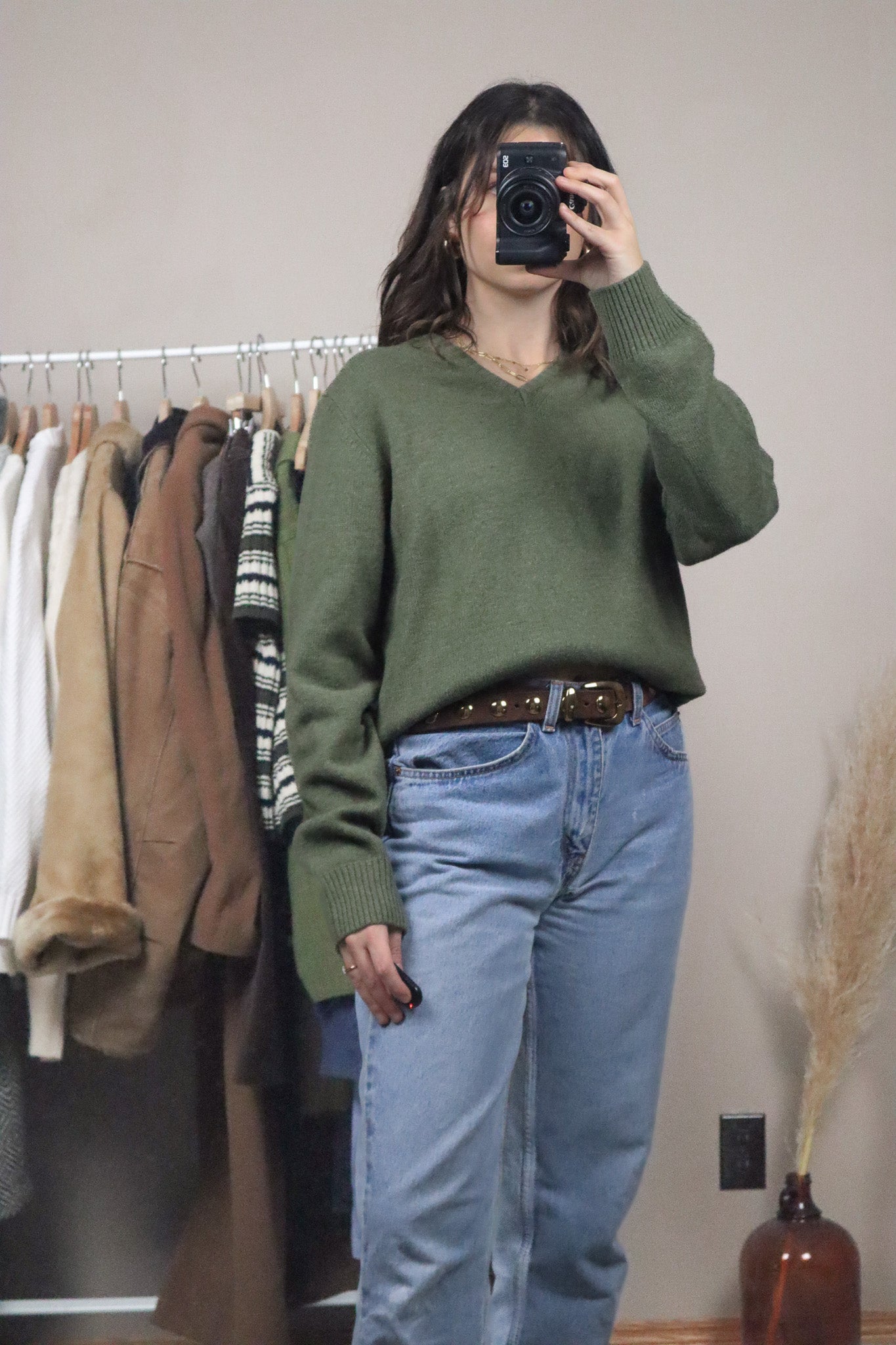 Made in Italy x Vintage x Wool Blend V-Neck (S)