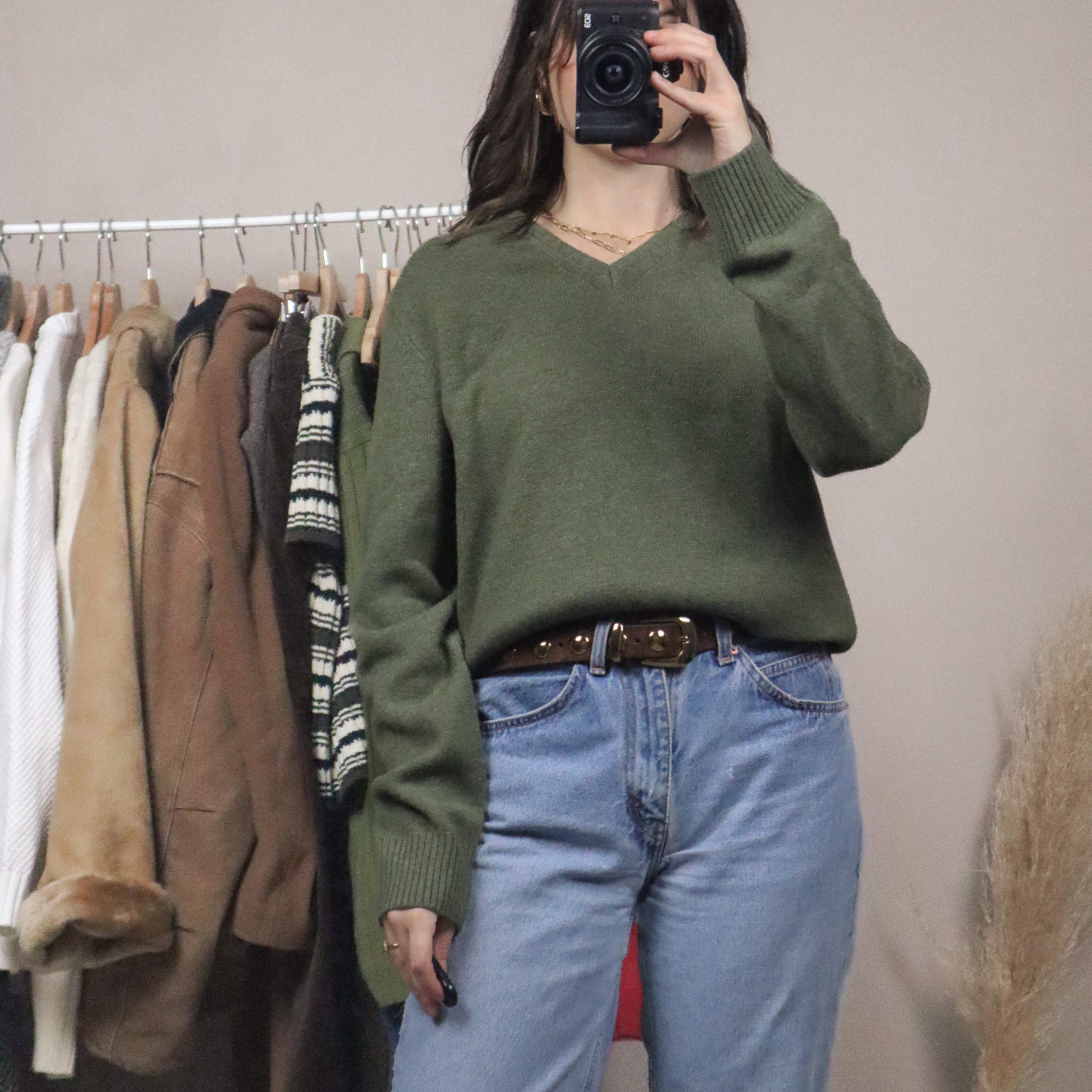 Made in Italy x Vintage x Wool Blend V-Neck (S)