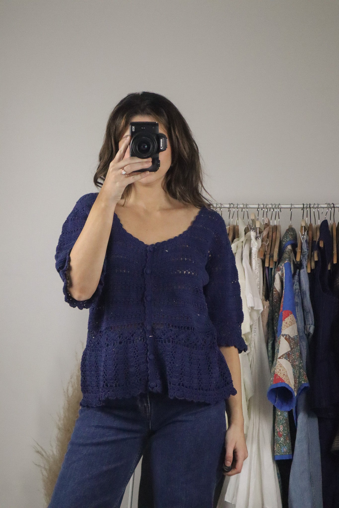 Vintage x Crochet Top (L/XL)