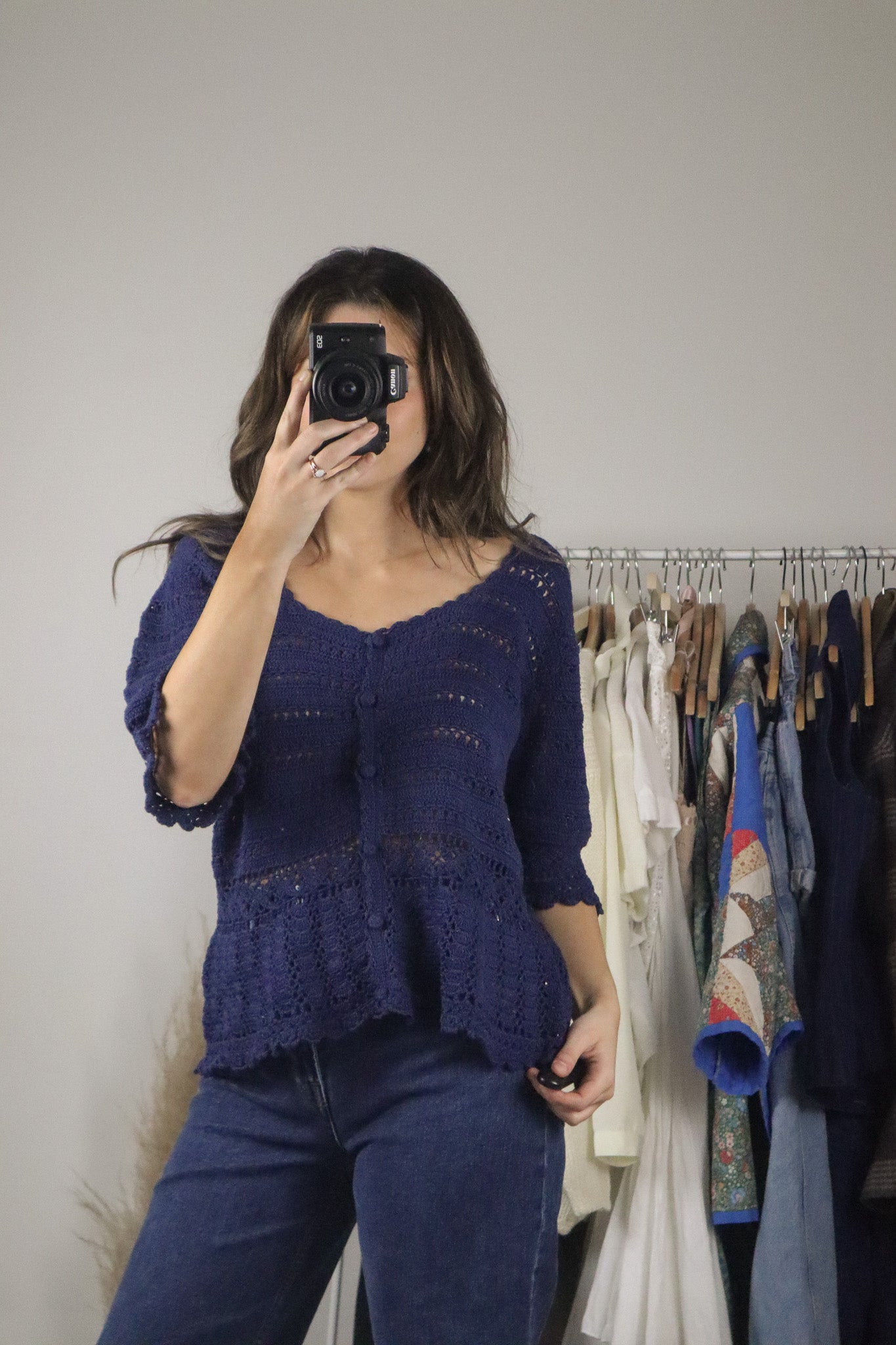 Vintage x Crochet Top (L/XL)