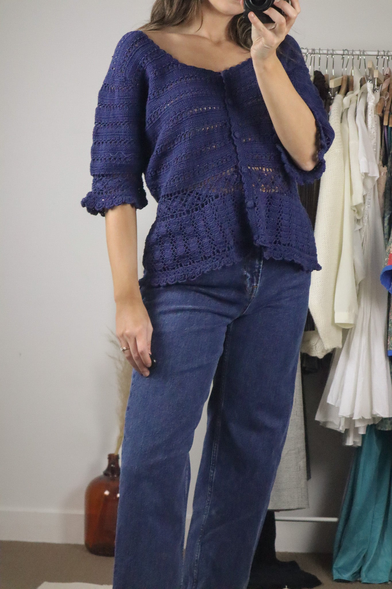 Vintage x Crochet Top (L/XL)