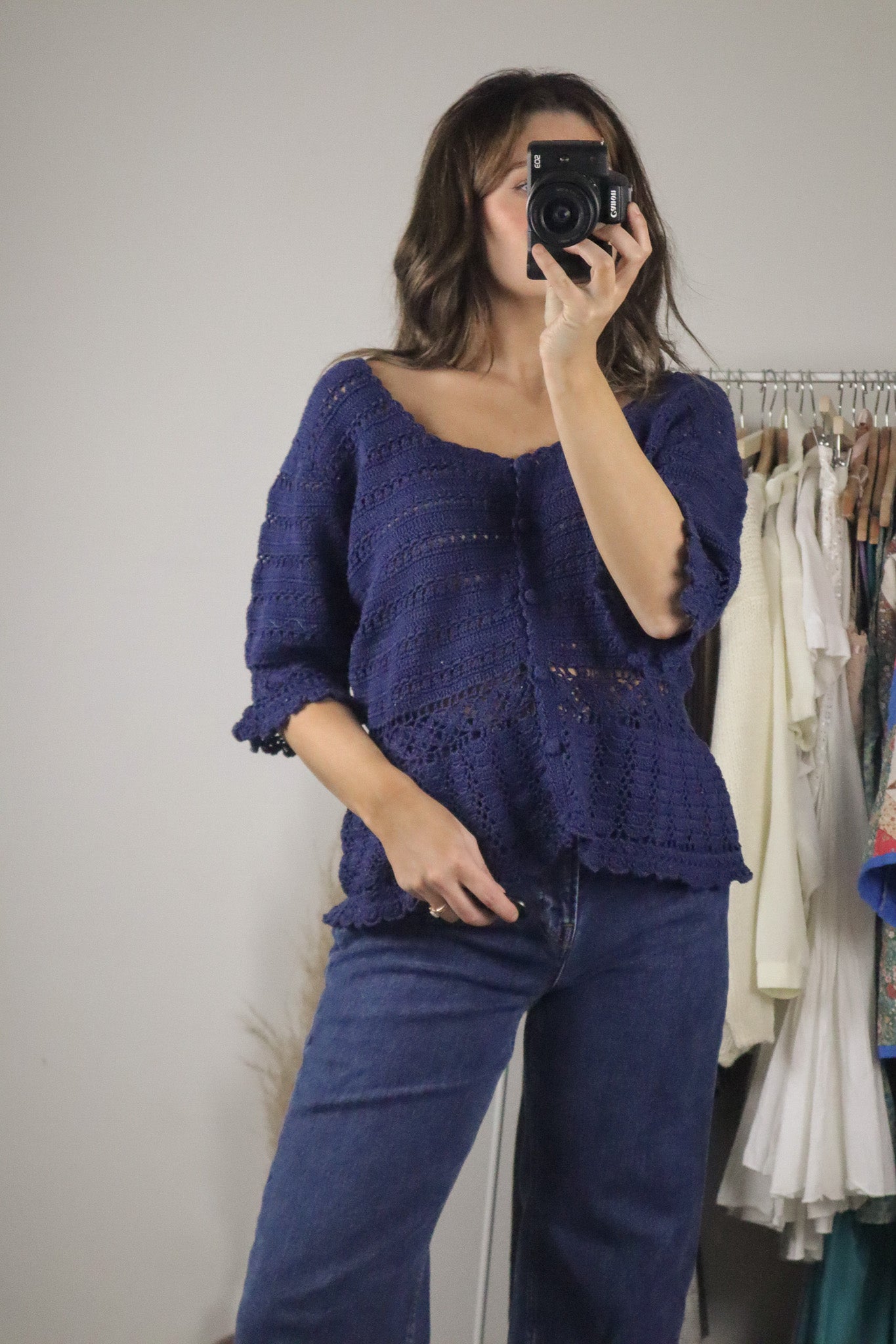 Vintage x Crochet Top (L/XL)