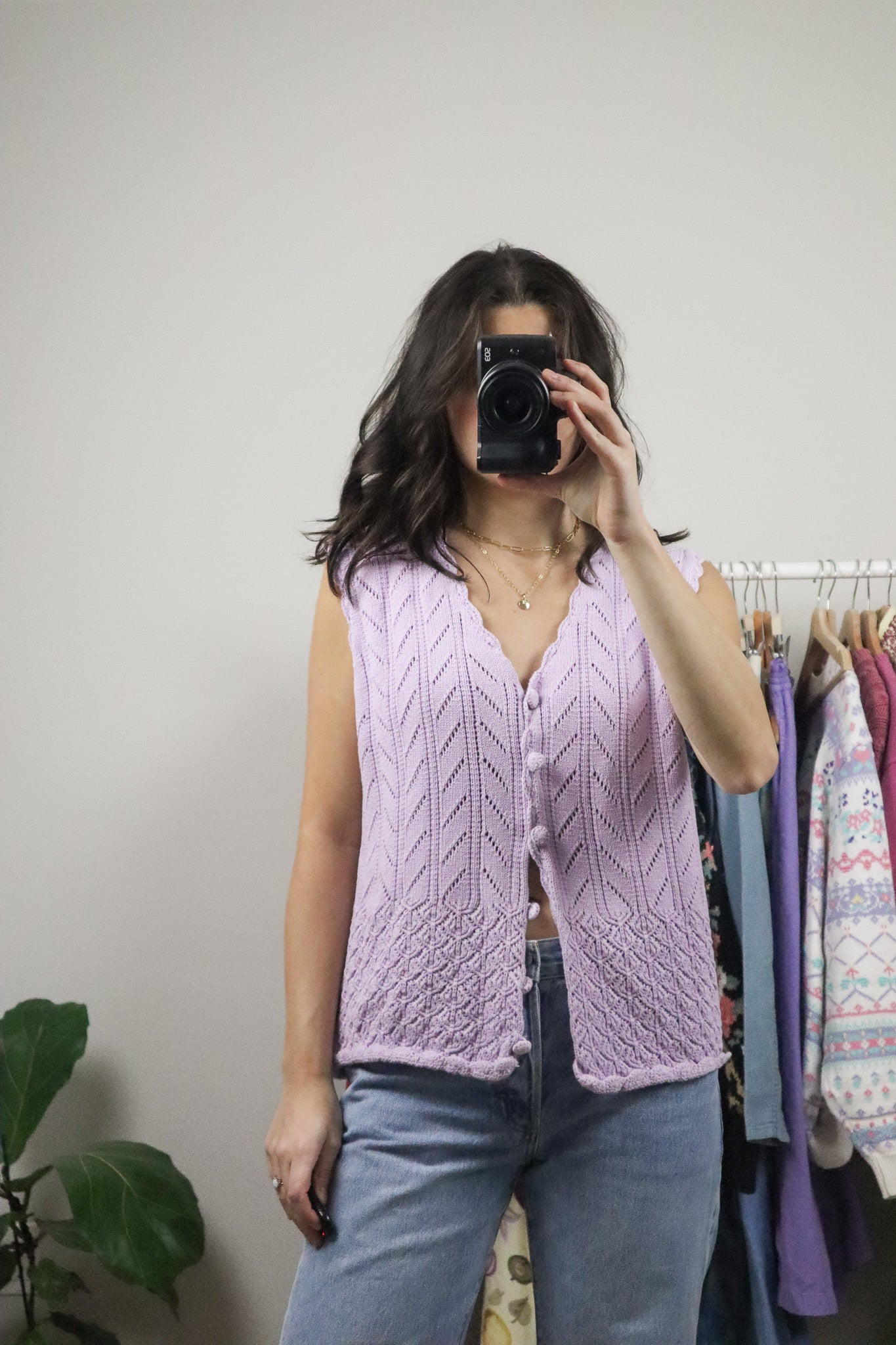 Vintage x Cotton Knit Vest (M)