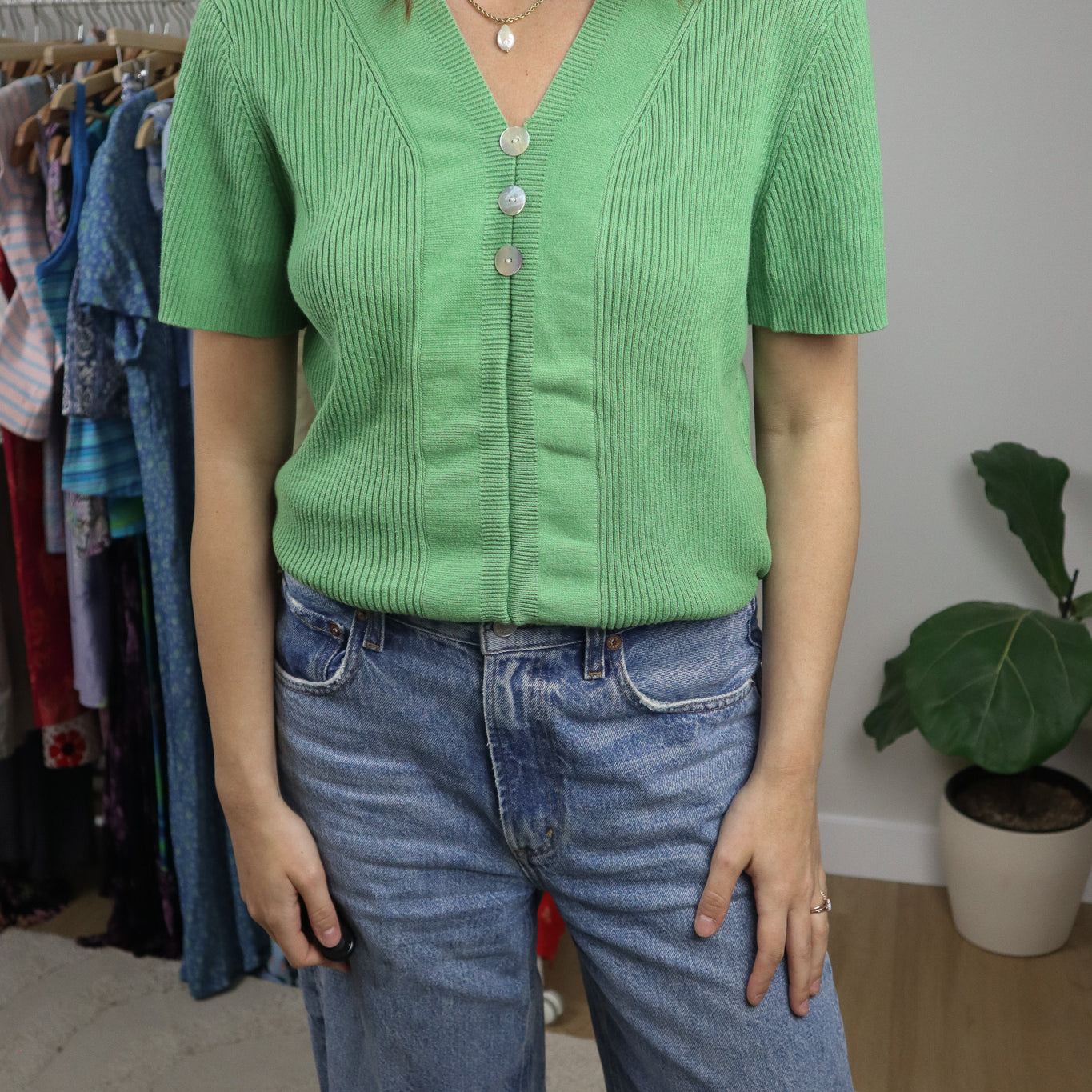 Vintage x Cotton Short-Sleeve Knit (M)