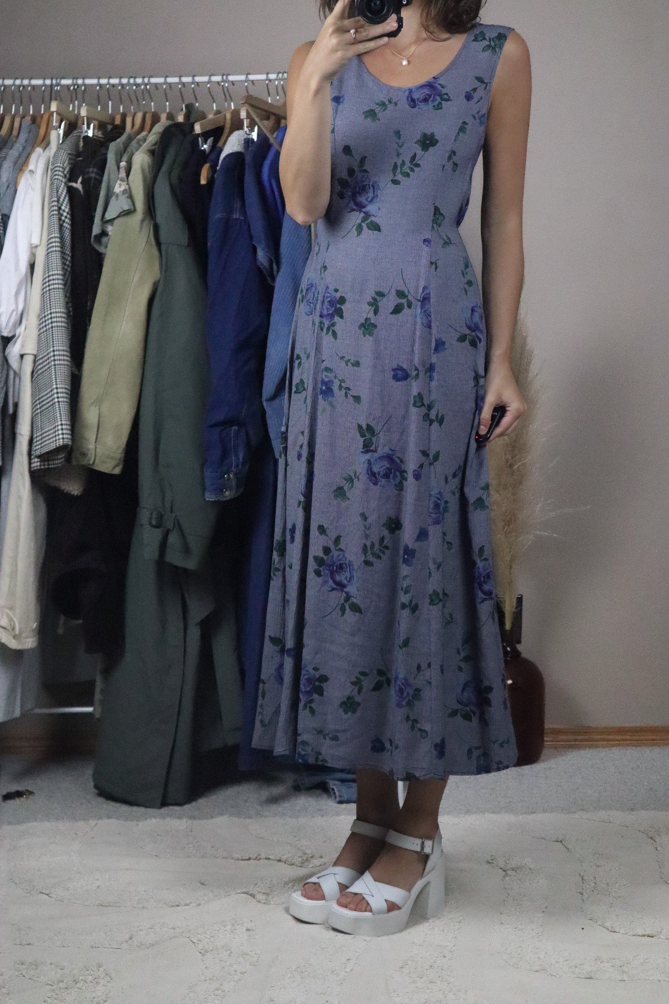 Made in USA x Floral Maxi Dress (8/10)
