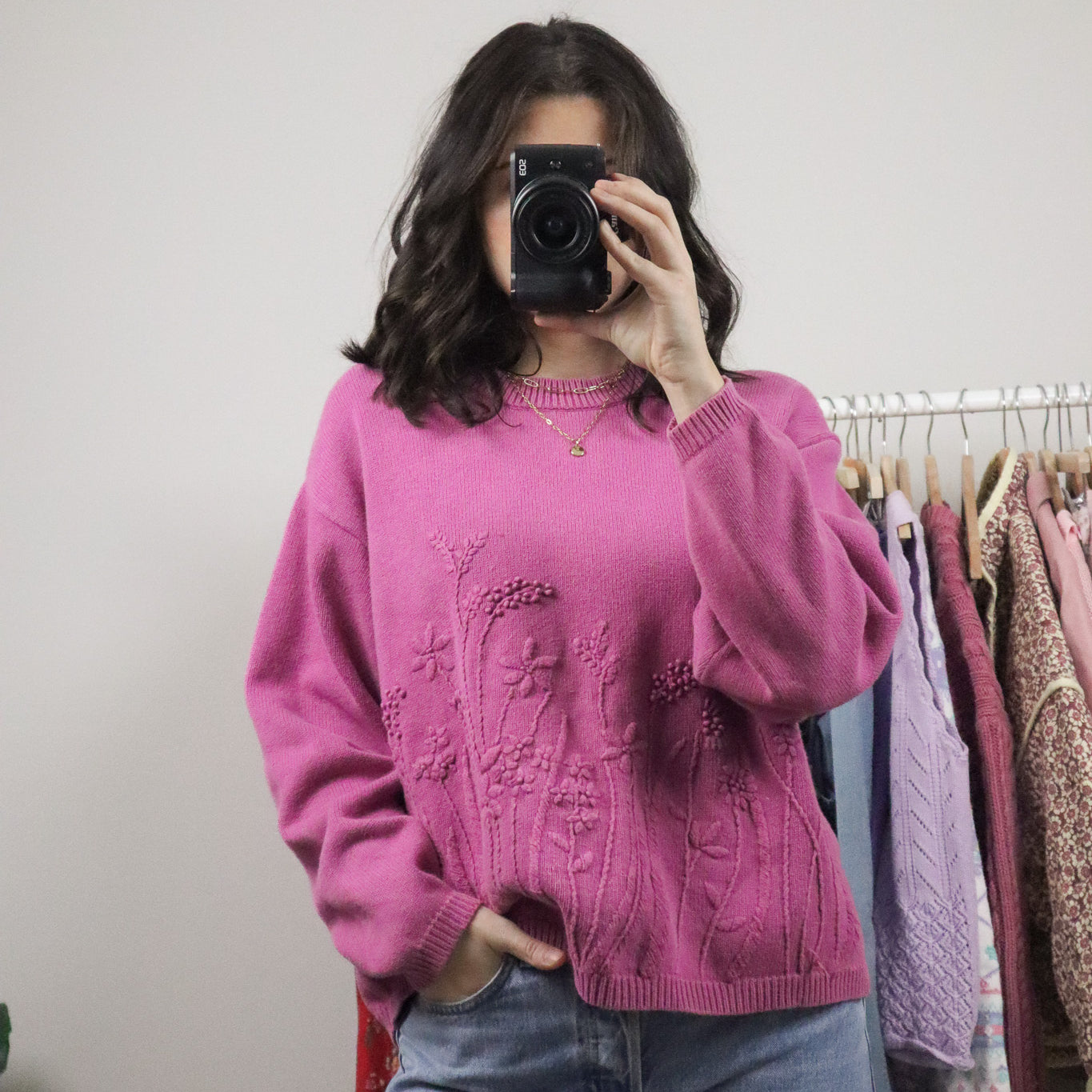 Vintage x Cotton Embroidered Sweater (L/XL)