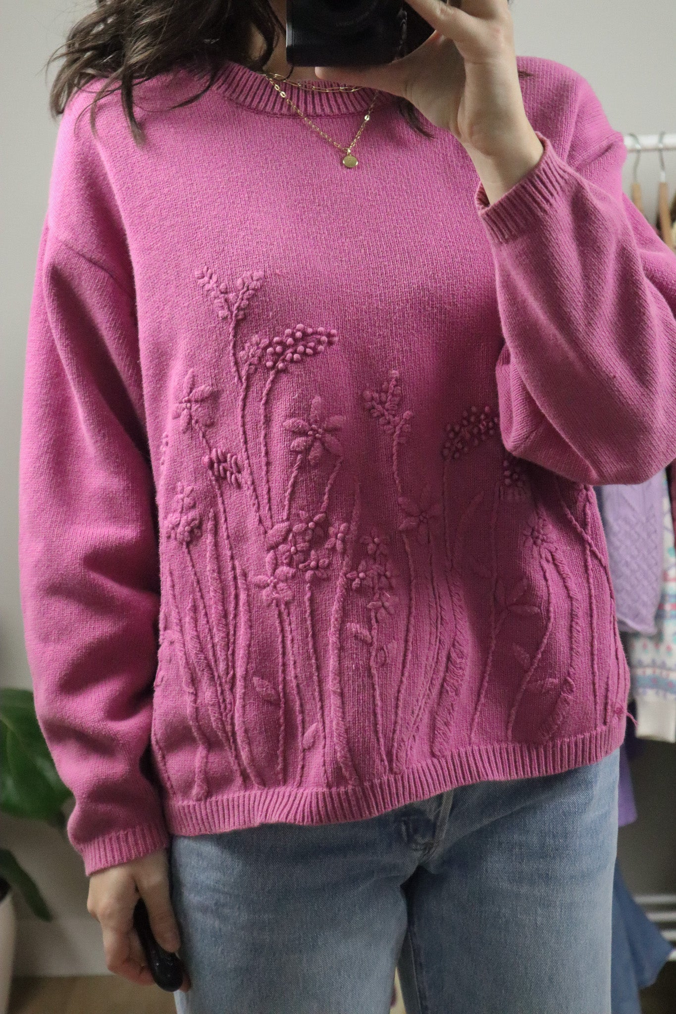Vintage x Cotton Embroidered Sweater (L/XL)