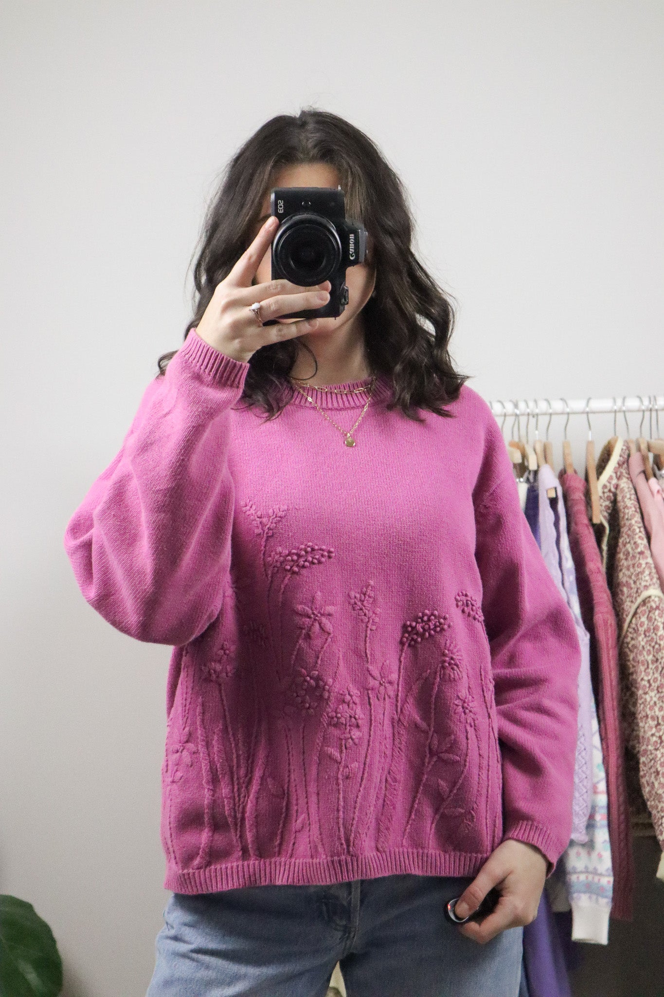 Vintage x Cotton Embroidered Sweater (L/XL)
