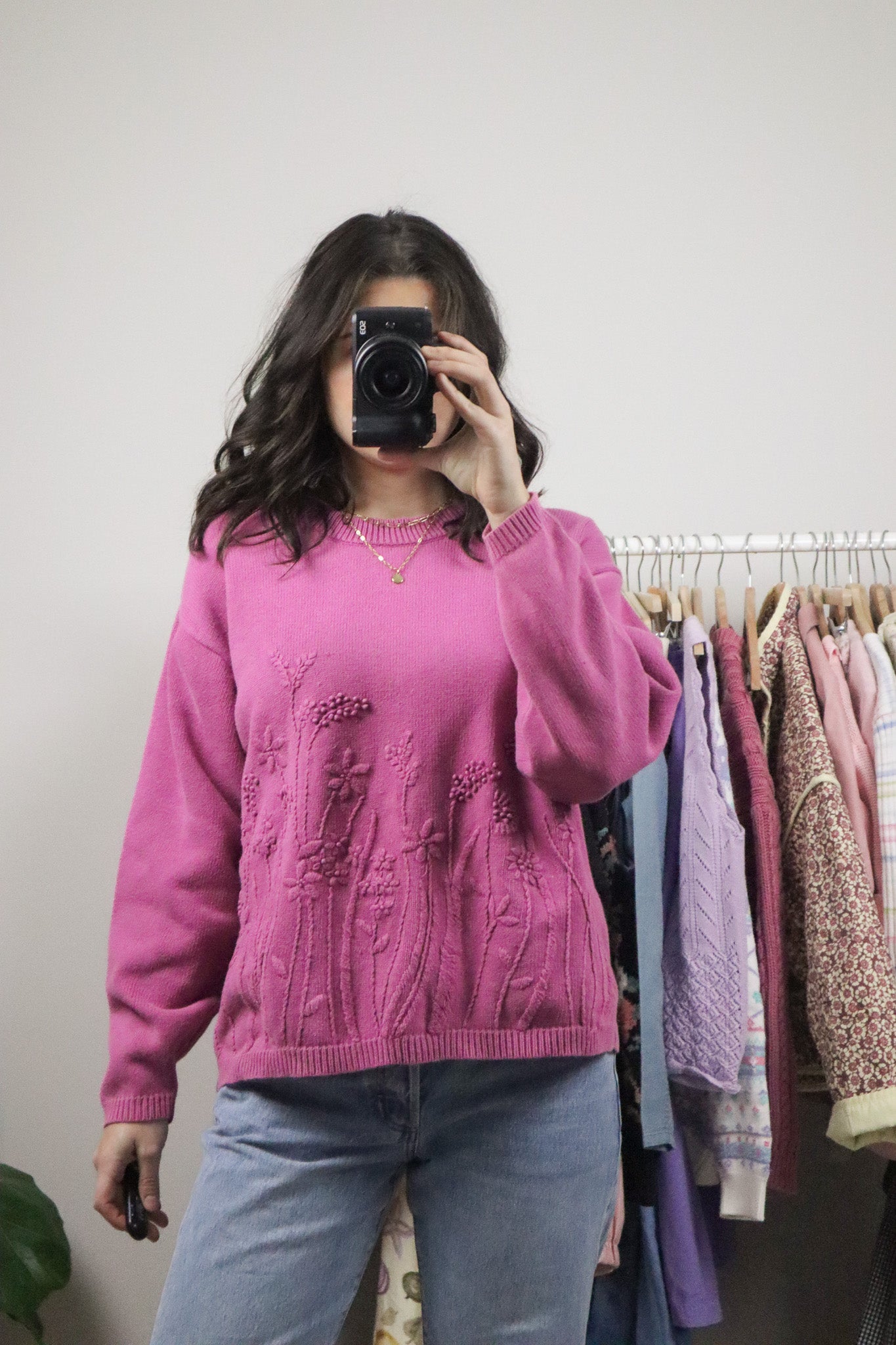 Vintage x Cotton Embroidered Sweater (L/XL)