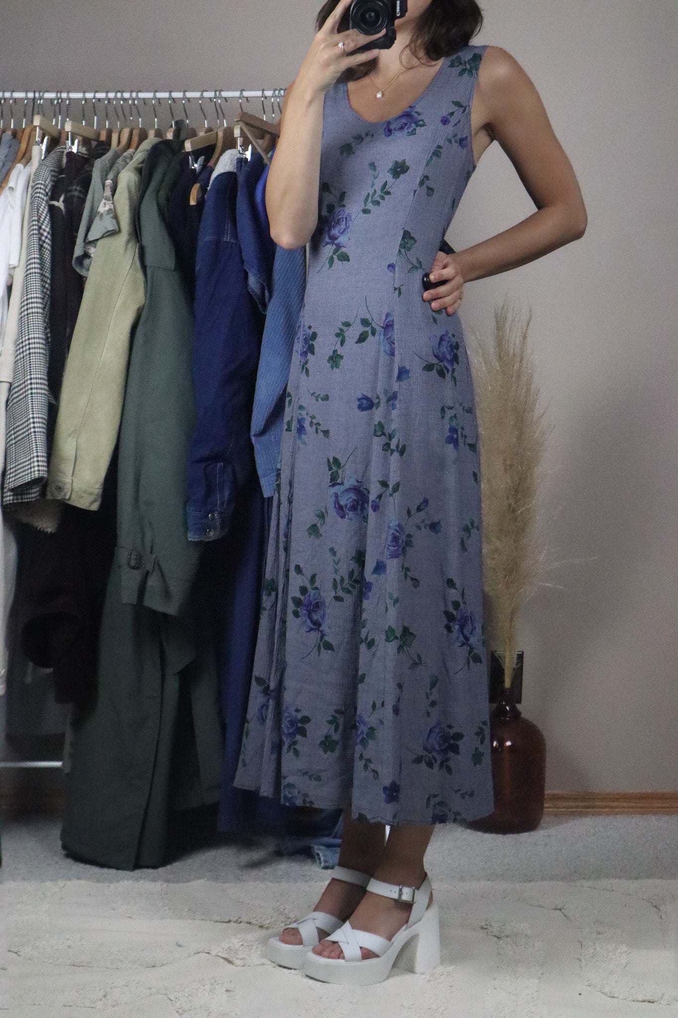 Made in USA x Floral Maxi Dress (8/10)